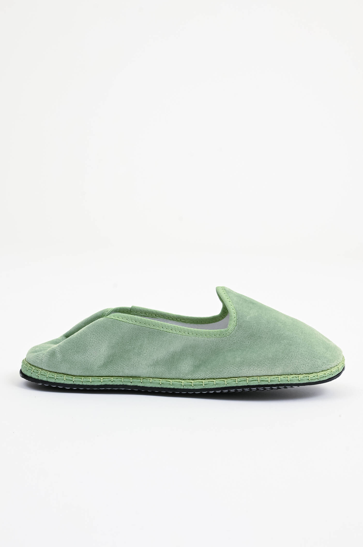 Samt-Loafer in hellem Mint