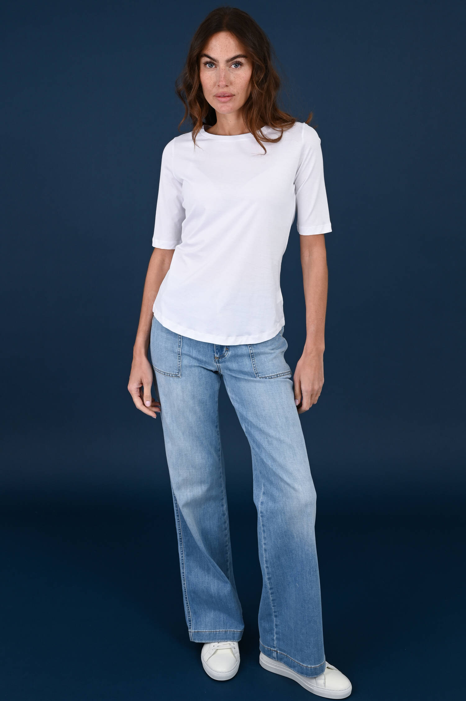 Baumwoll-Shirt FANNY in Bianco