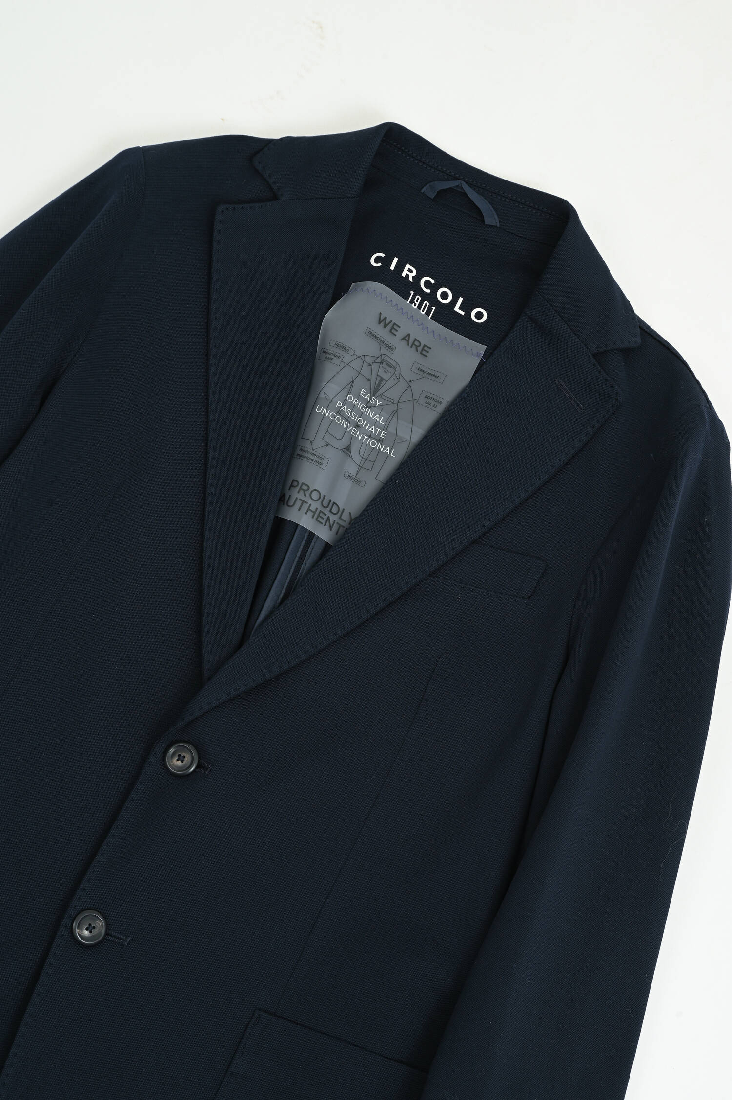 Sakko aus Baumwolle in Navy