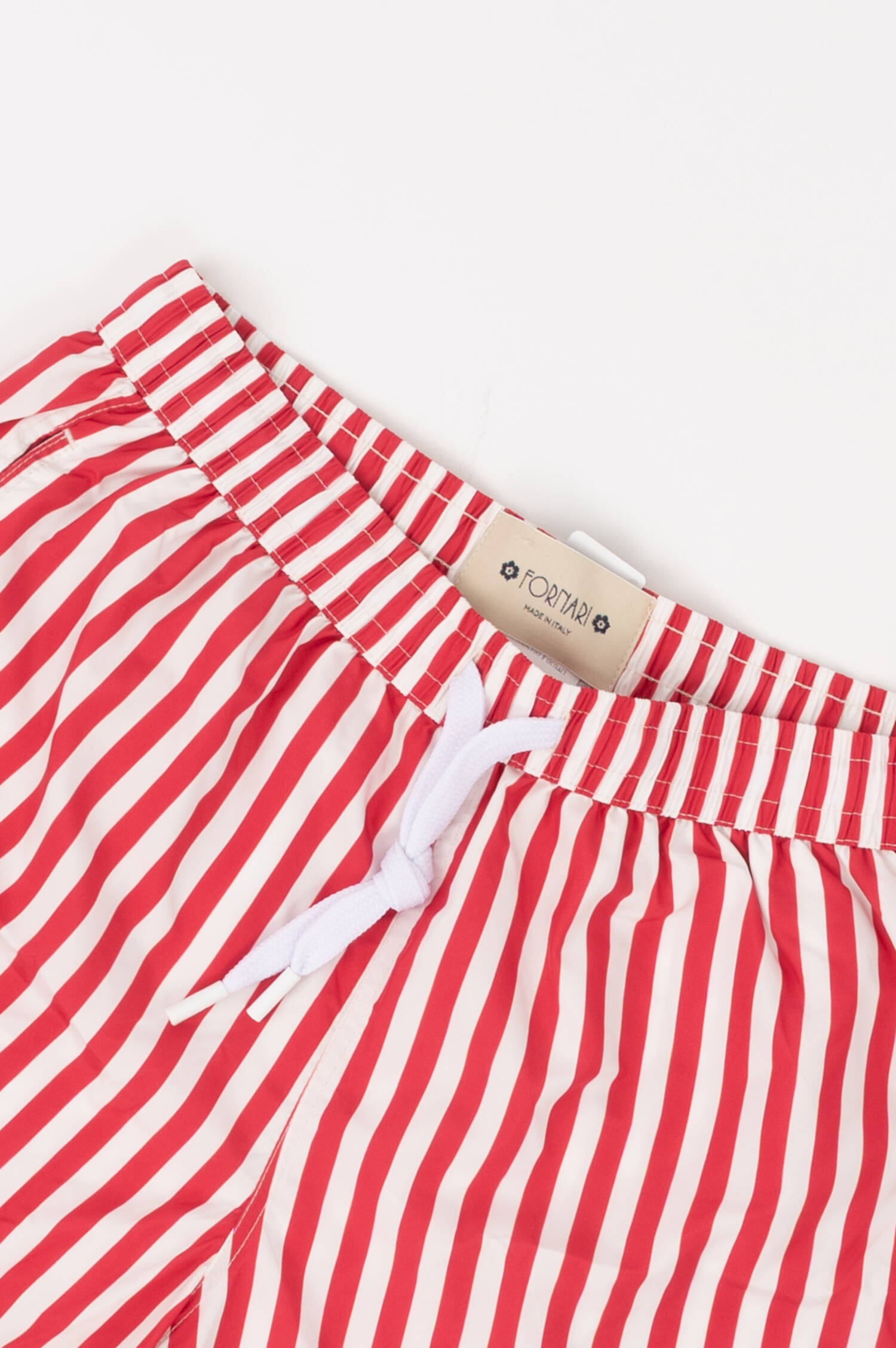 Badehose in Rot/Weiß gestreift