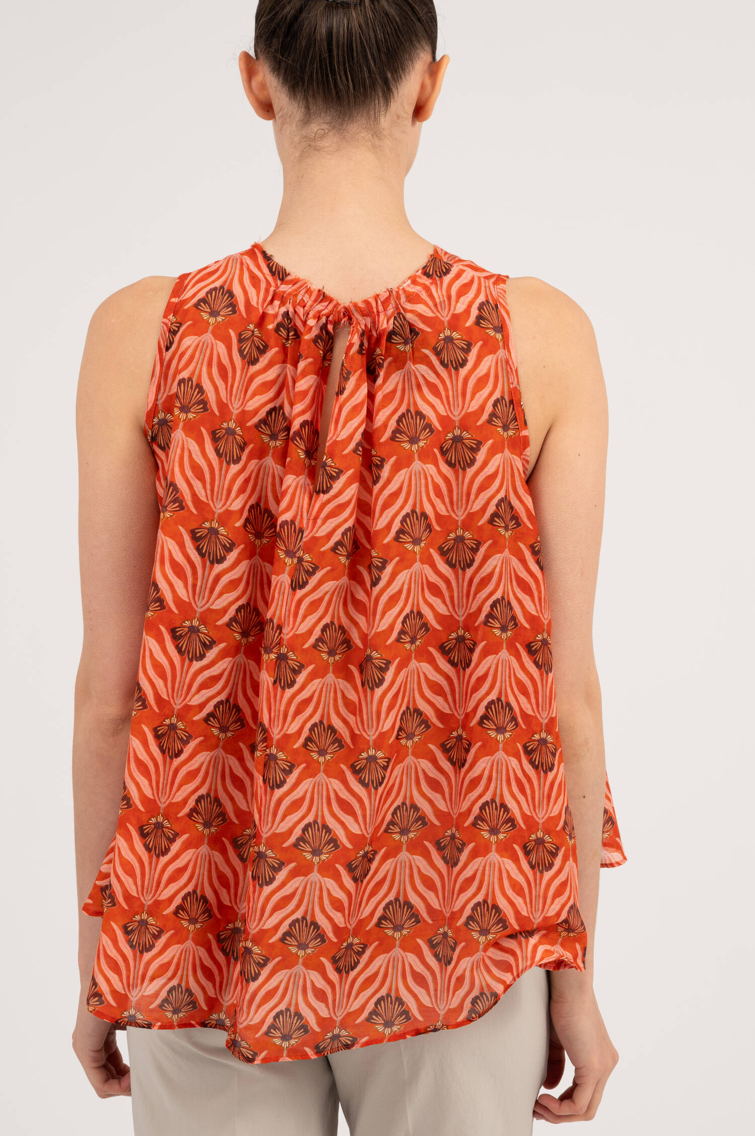 Gemustertes Blusentop SERAYA in Rot