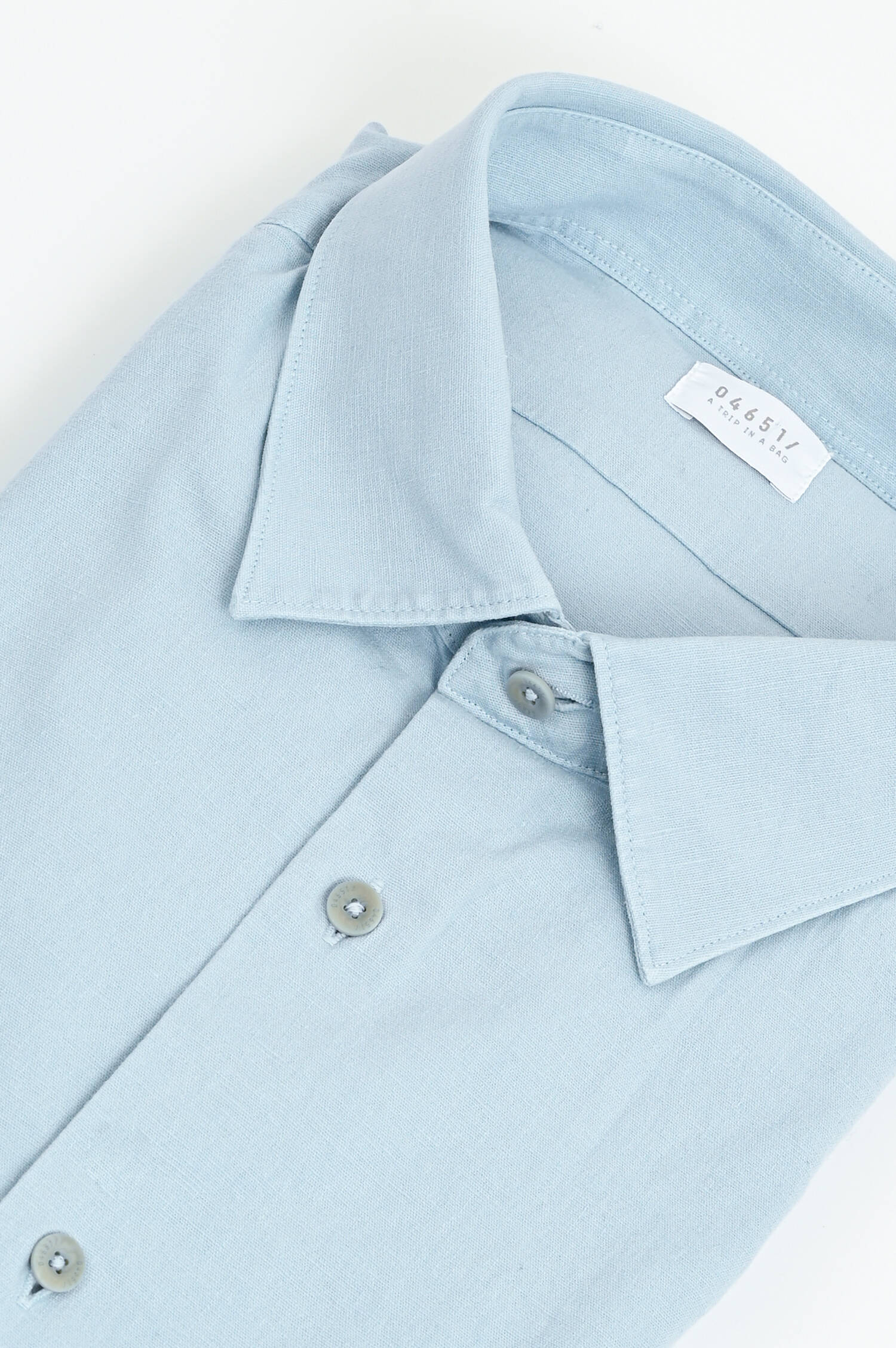 Hemd aus Leinen in Hellblau