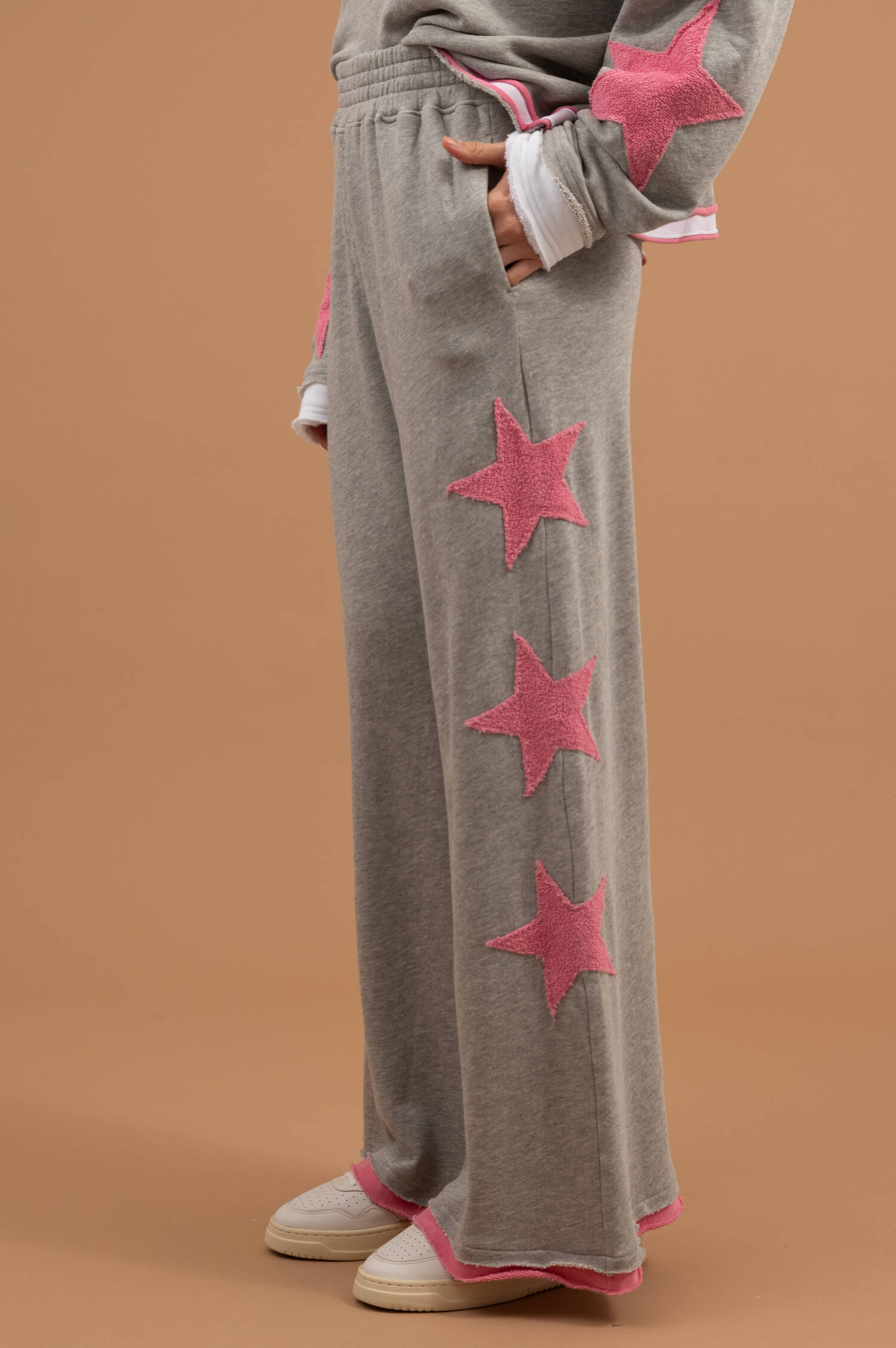 Schlupfhose MAYARI in Grau/Rosa