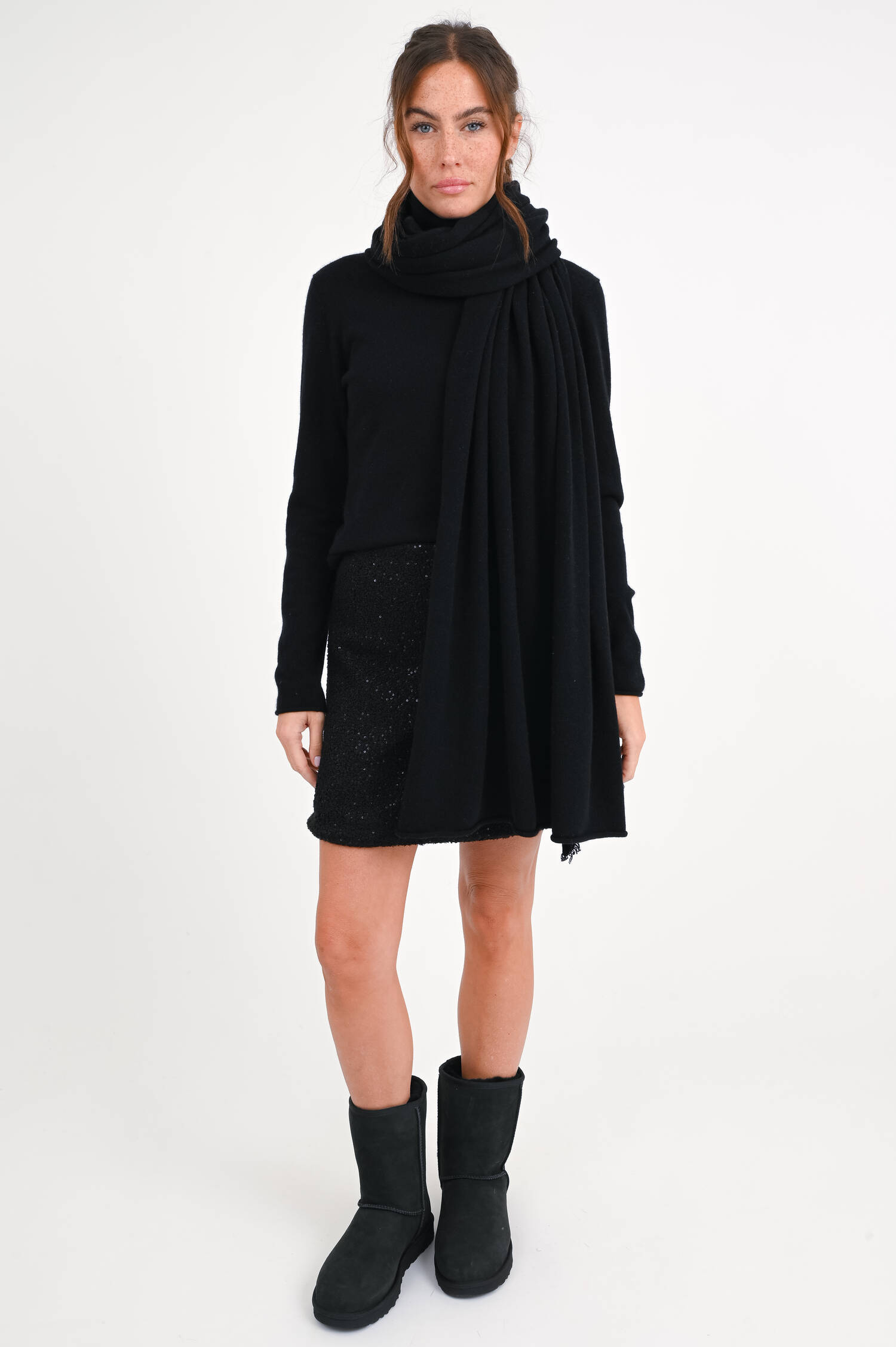 Cashmere Tuch in Schwarz