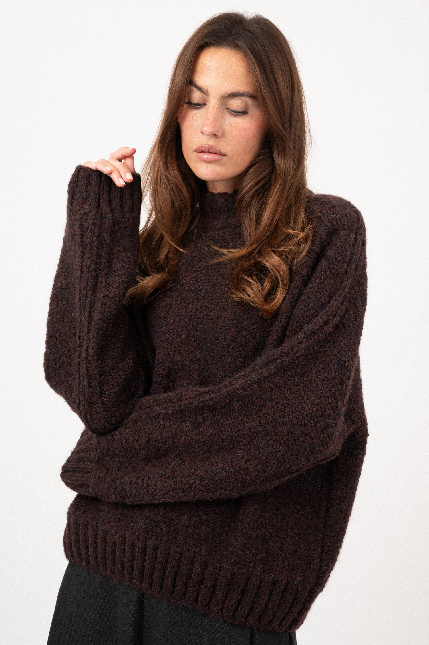 Pullover ZANERA in Bordeaux meliert
