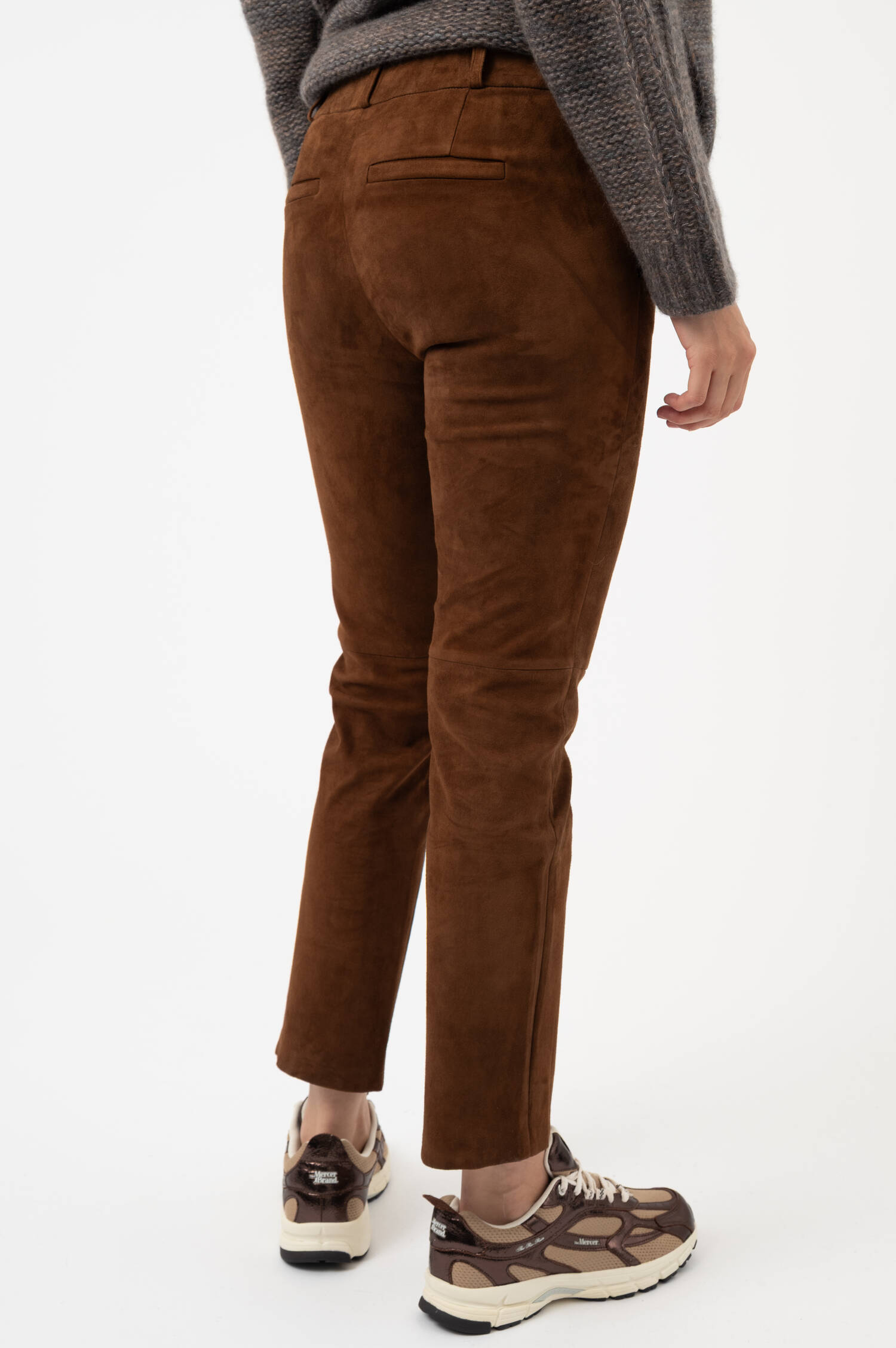 Stretch-Velourslederhose JEN in Braun Stretch-Velourslederhose JEN in Braun