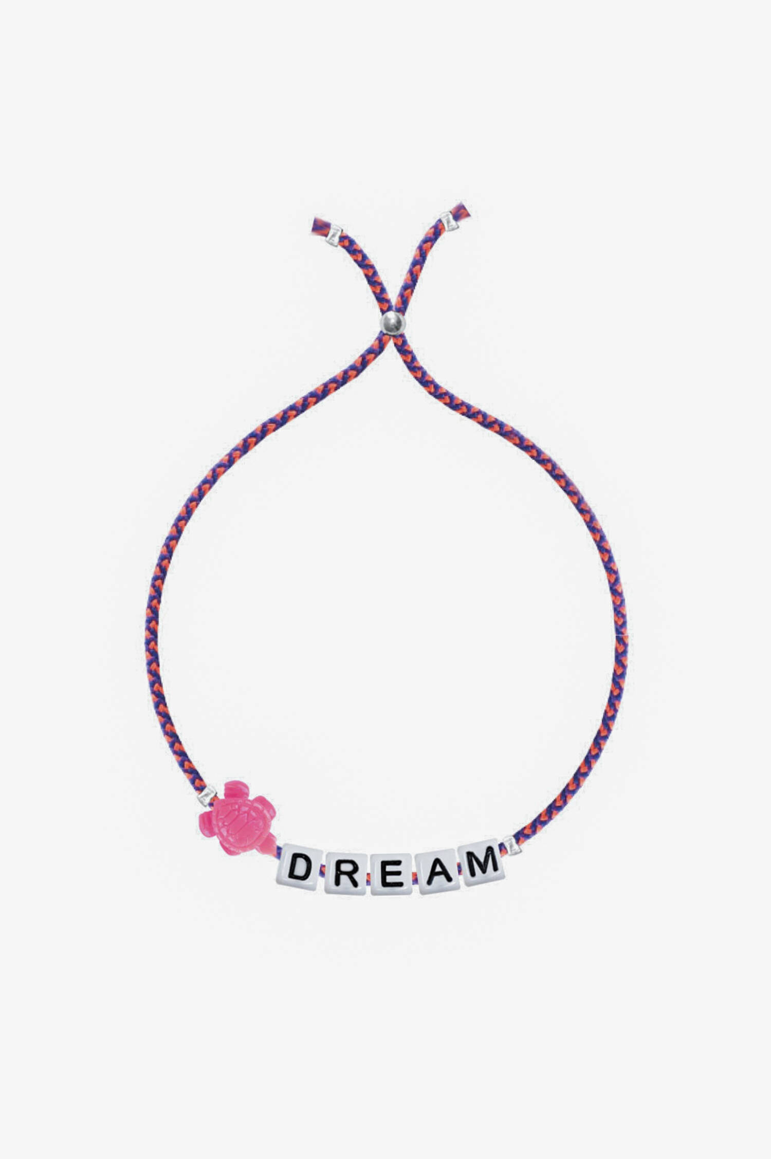 SQUARE LETTER & CHARM Armband DREAM in Pink/Blau SQUARE LETTER & CHARM Armband DREAM in Pink/Blau