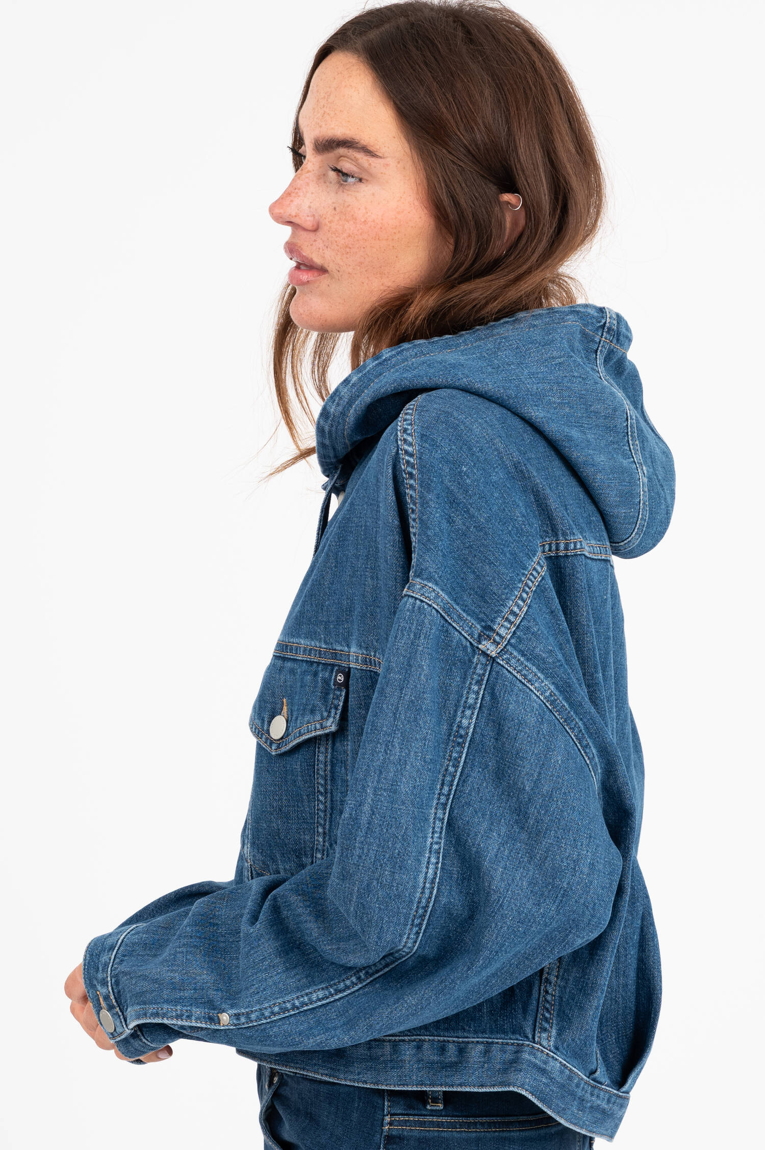 Jeansajacke SHERWOOD in Mittelblau Jeansajacke SHERWOOD in Mittelblau