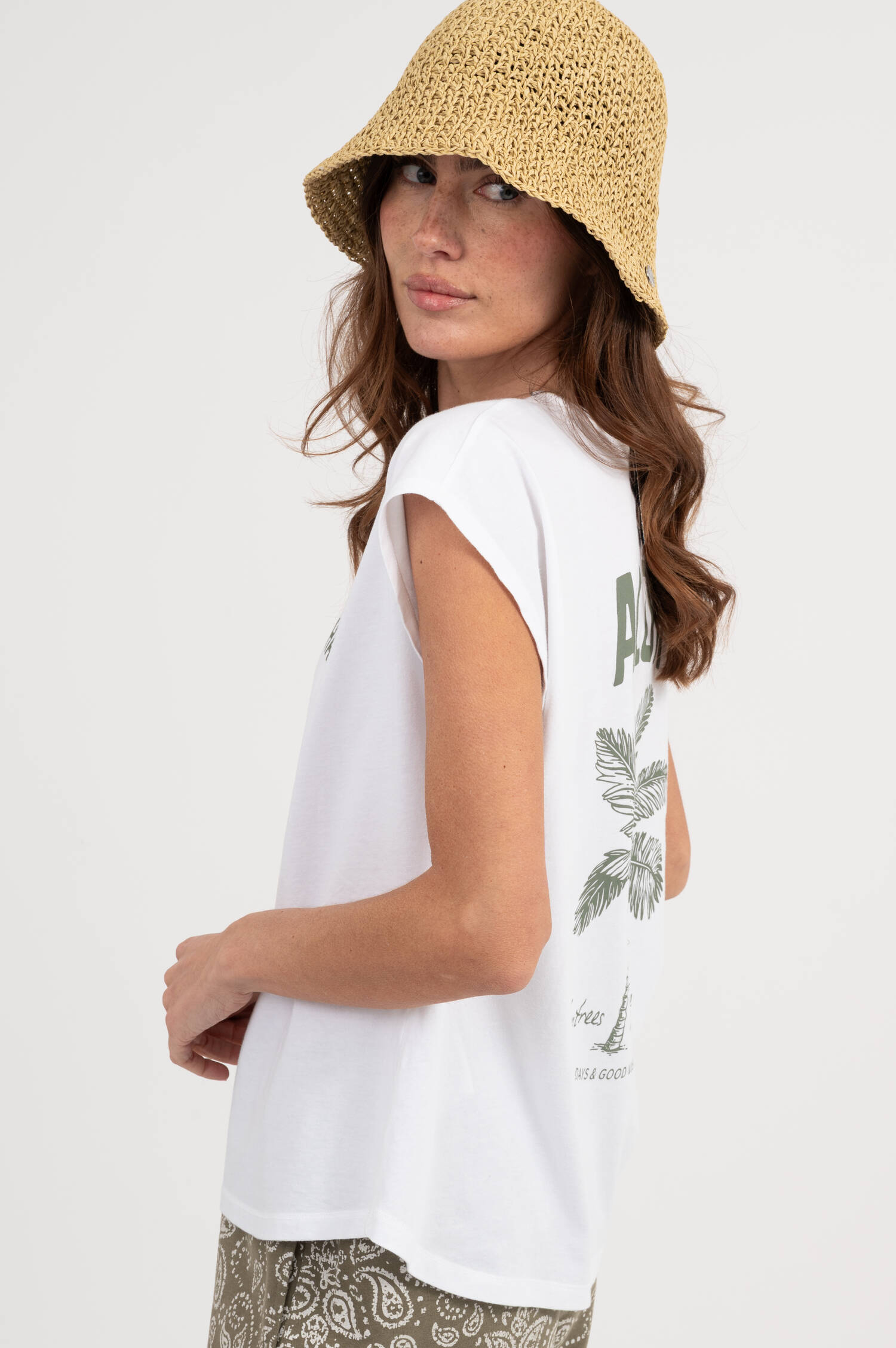 T-Shirt mit Print in Weiß T-Shirt mit Print in Weiß