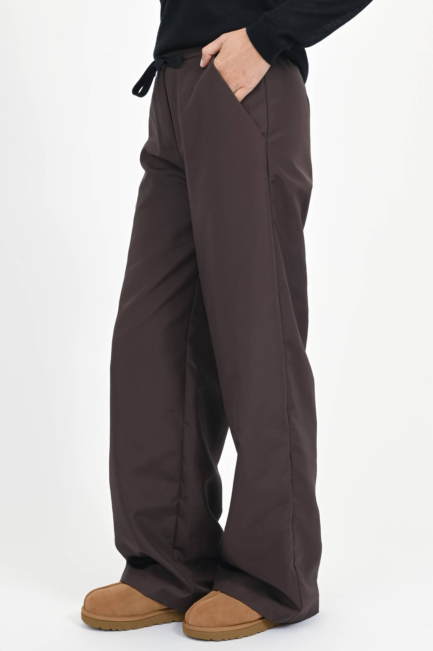 Taft-Hose mit elastischem Bund in Chocolate