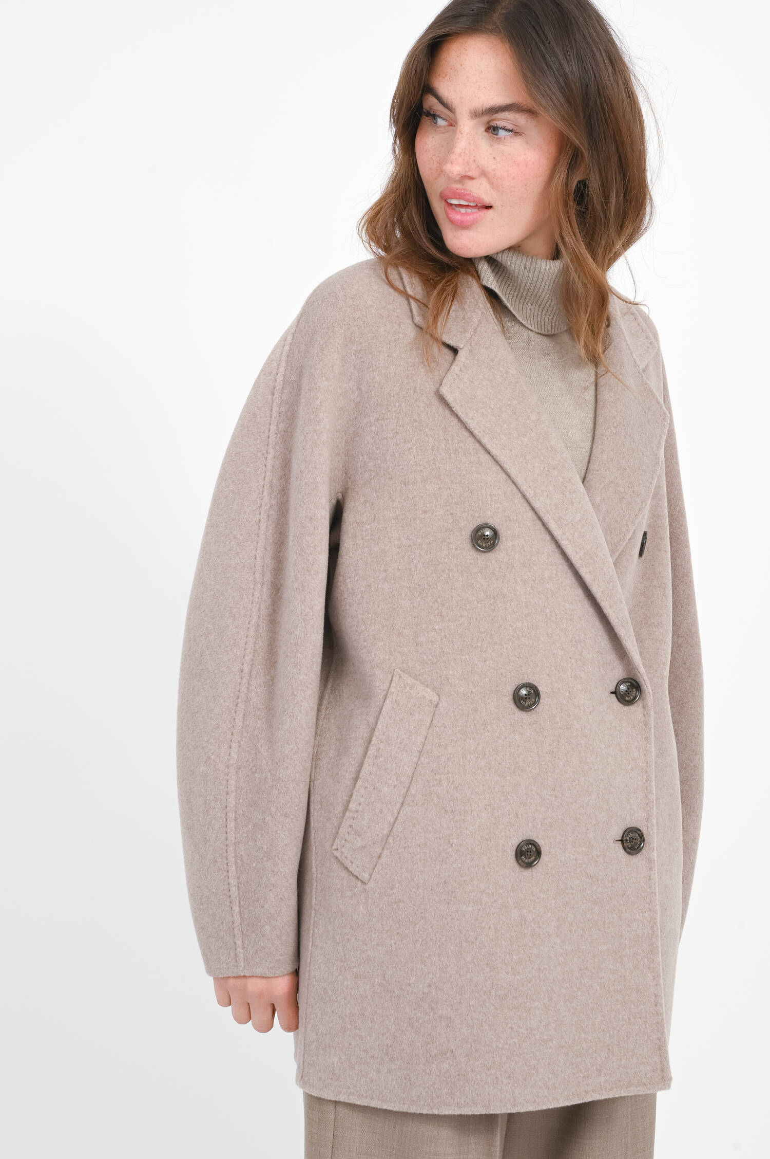 Wolljacke in Cappuccino