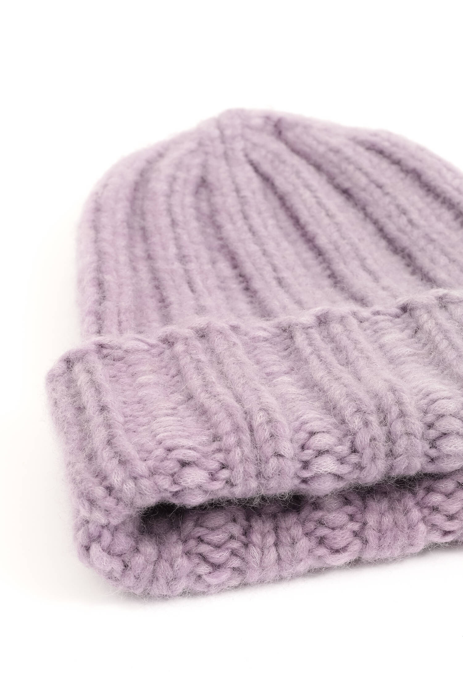 Mütze aus Wollmix in Lilac