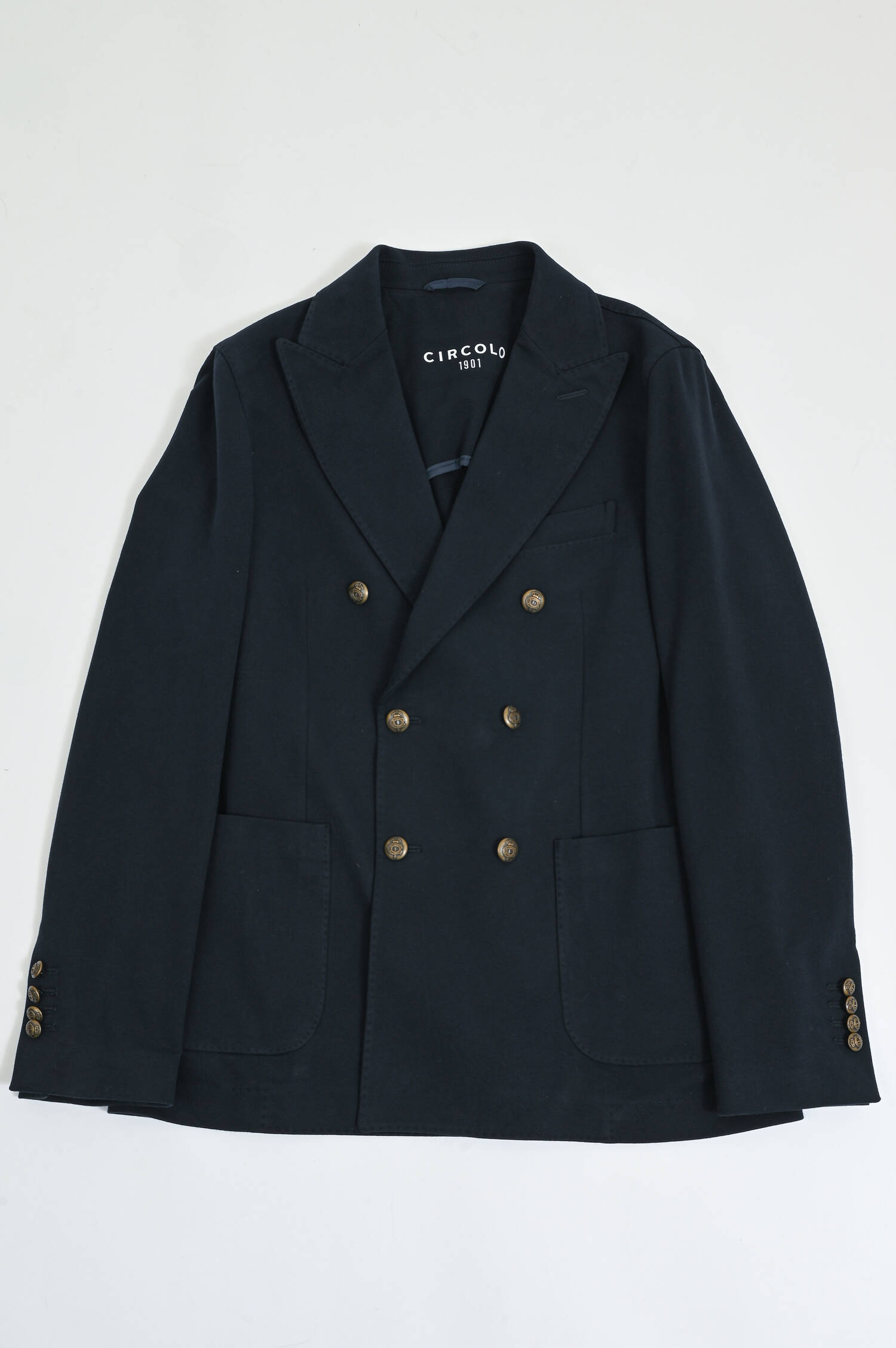 Doppelreiher Sakko aus Baumwoll-Mix in Navy