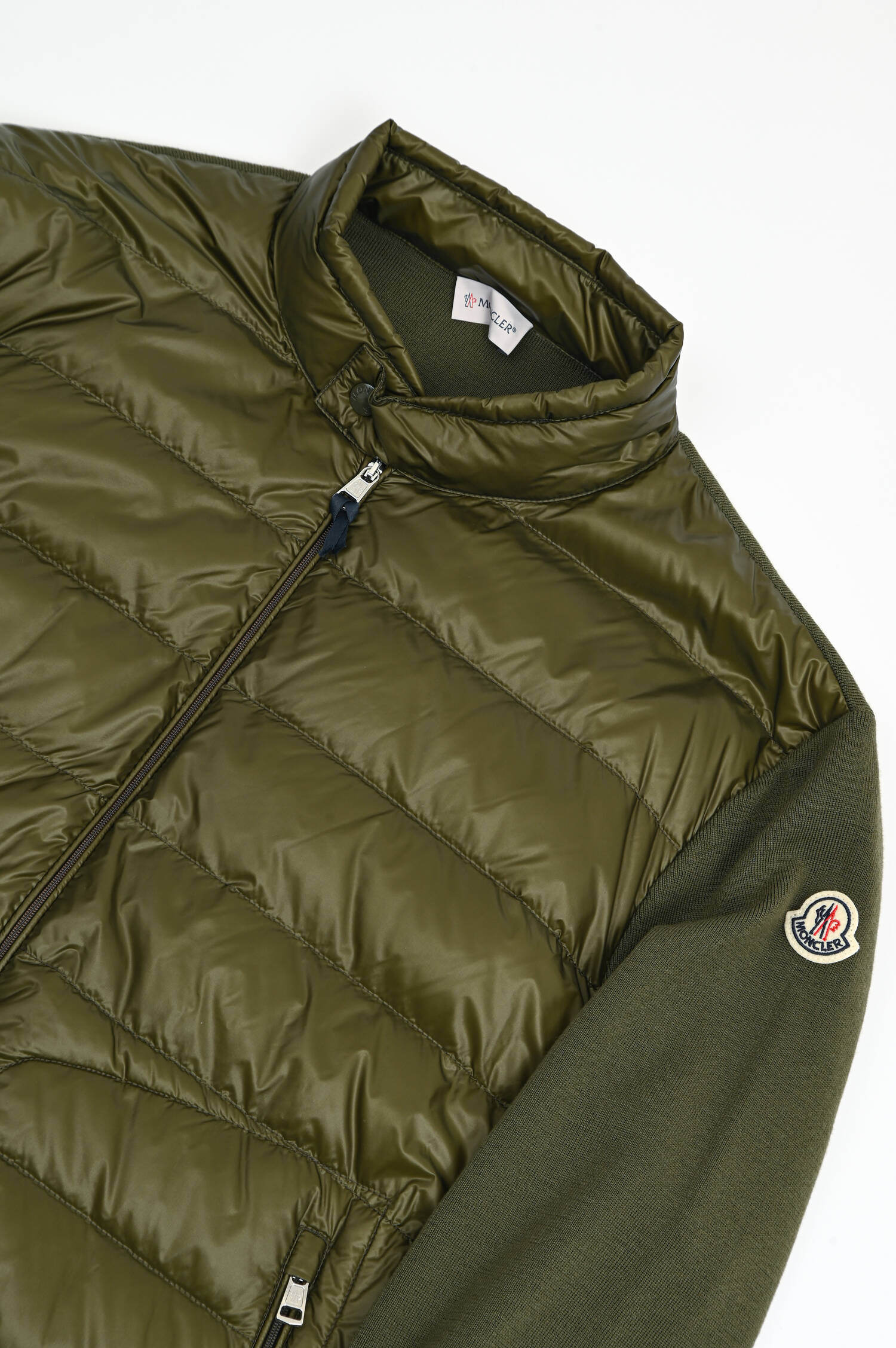 Hybrid Daunenjacke in Oliv