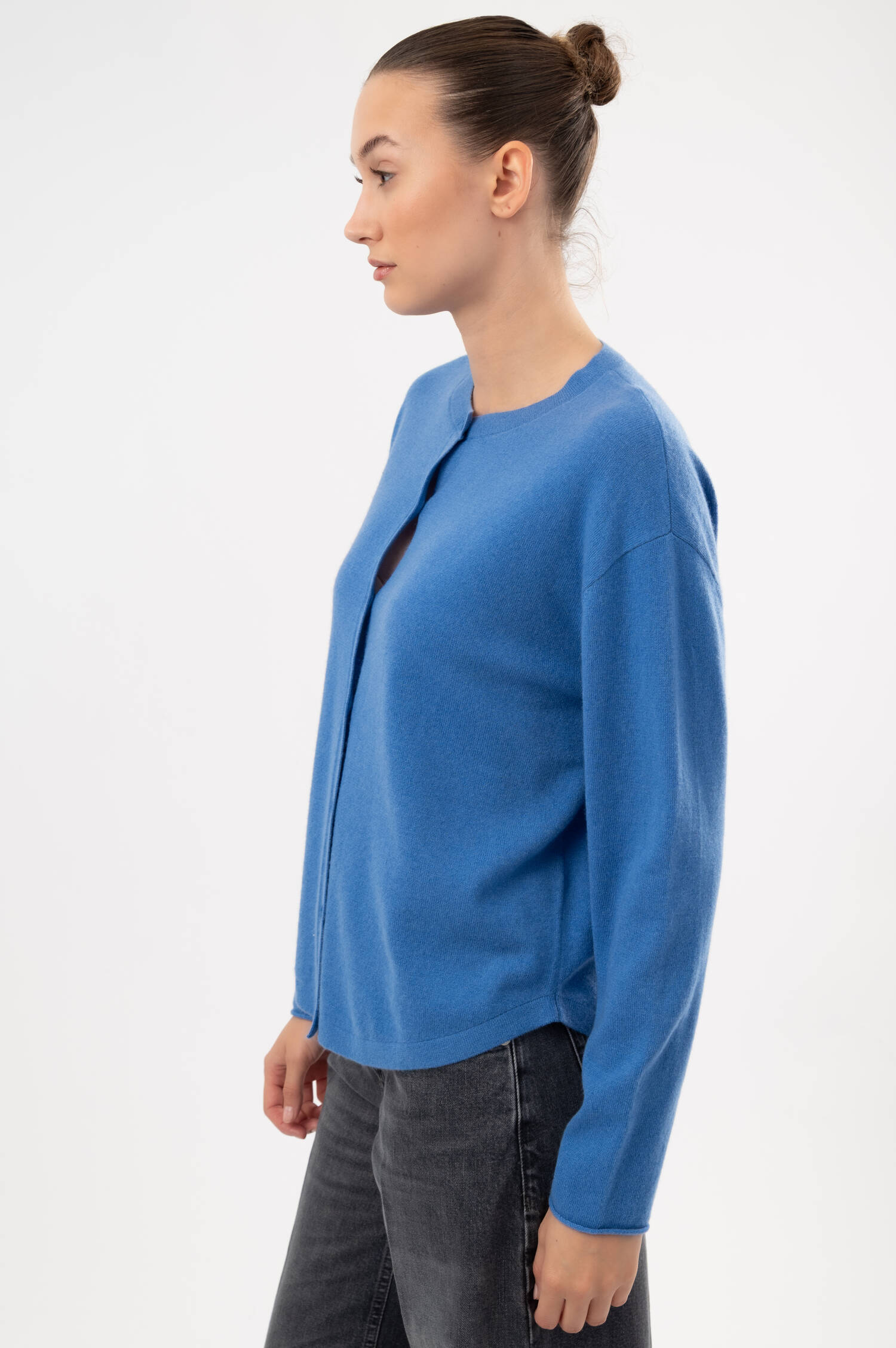Cashmere-Cardigan in Hellblau Cashmere-Cardigan in Hellblau