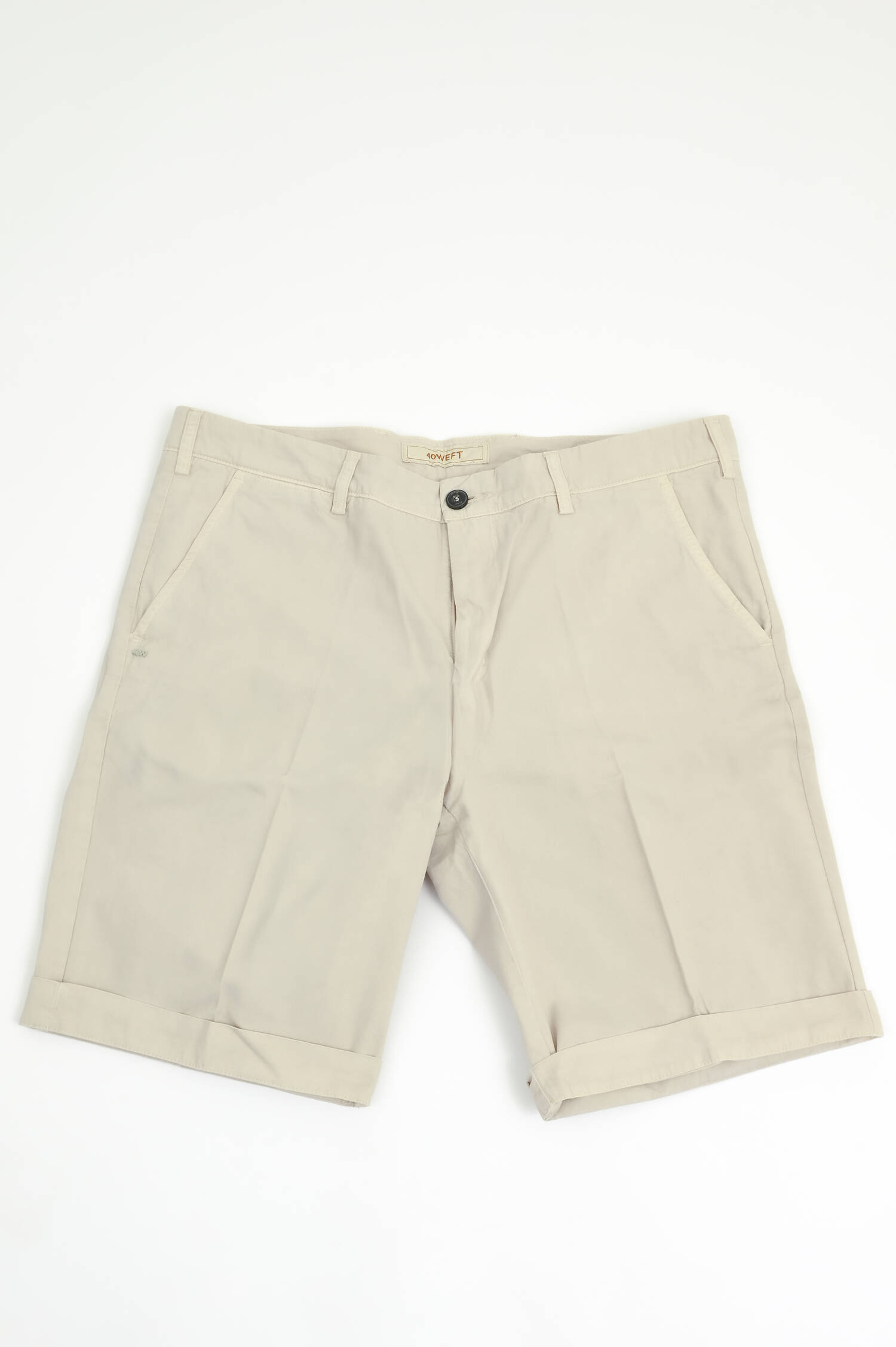 Baumwoll-Bermuda in Hellbeige