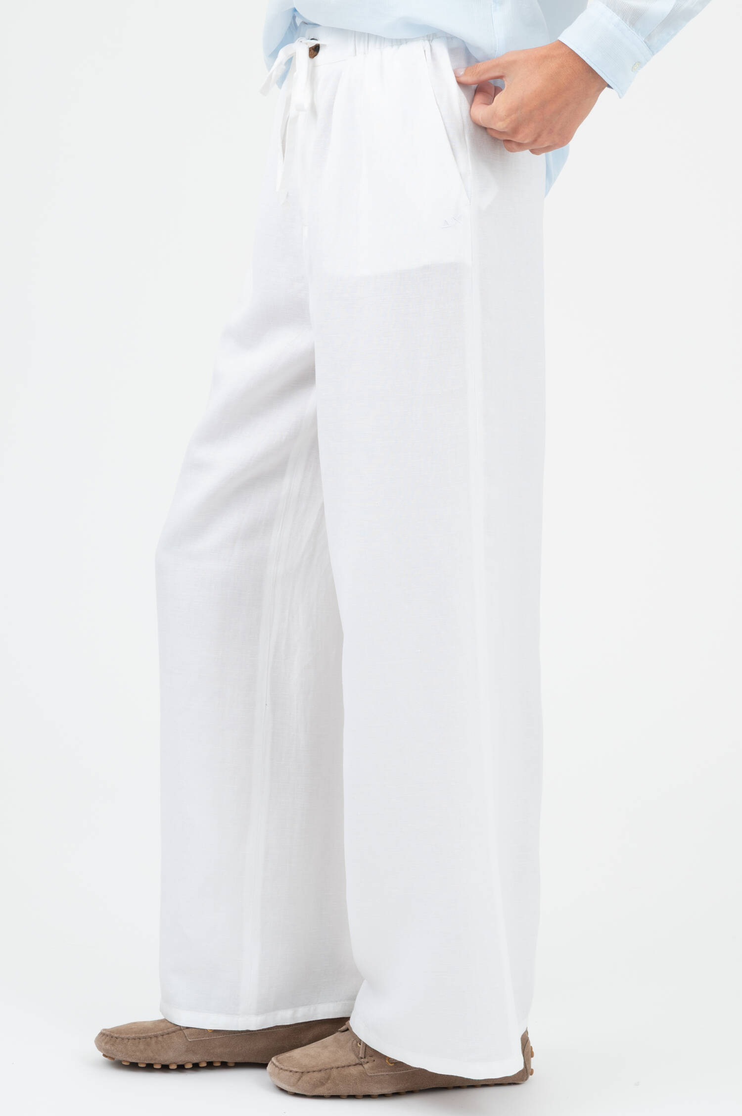 Leinenmix Hose in Weiß Leinenmix Hose in Weiß
