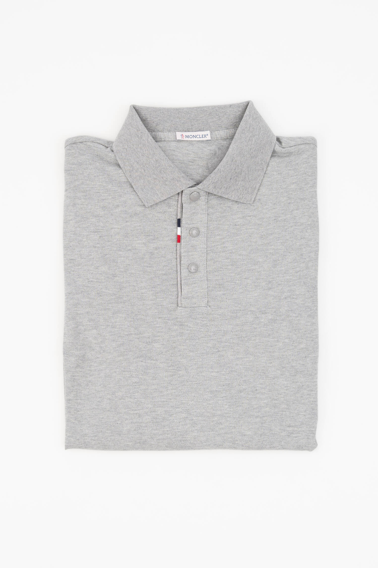 Poloshirt aus Baumwollpiqué in Grau meliert
