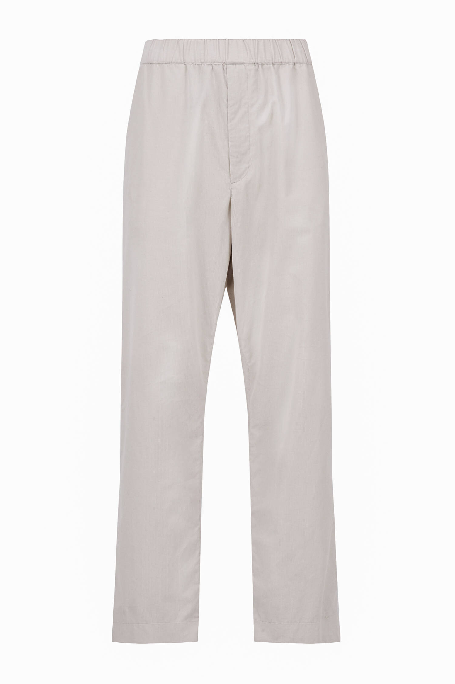 Hose mit schmalen Baumwoll-Cord in Natur