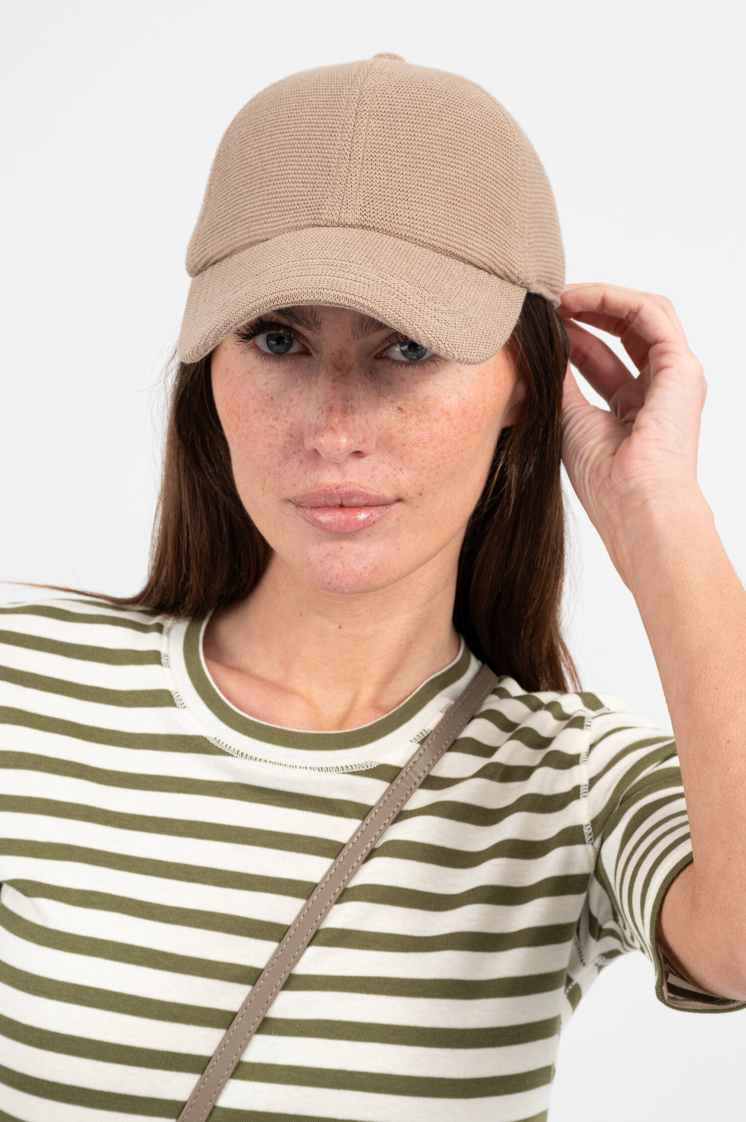 Strick Basecap in Terra