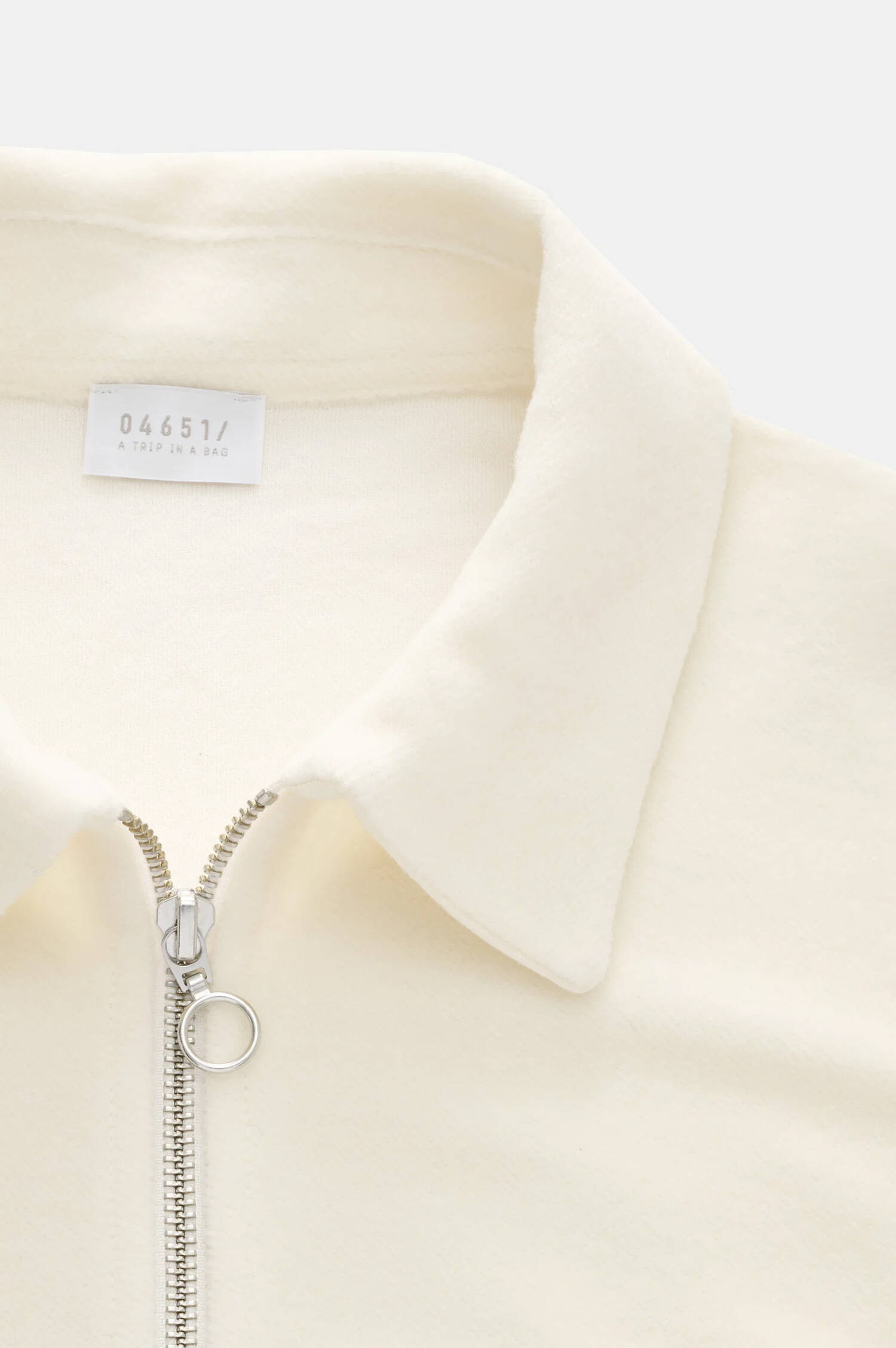 Wollmix Polo-Shirt in Elfenbein