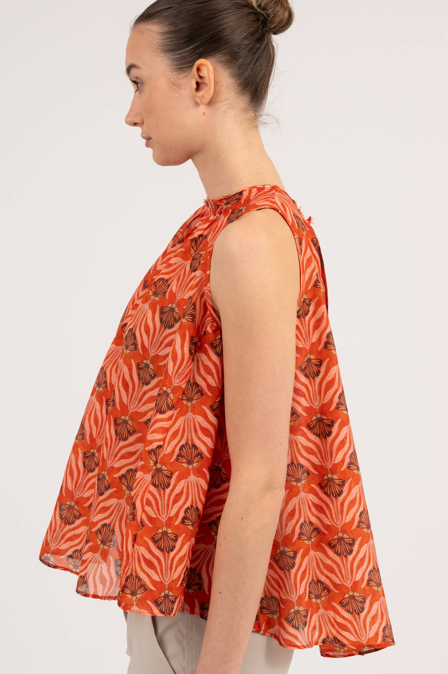 Gemustertes Blusentop SERAYA in Rot