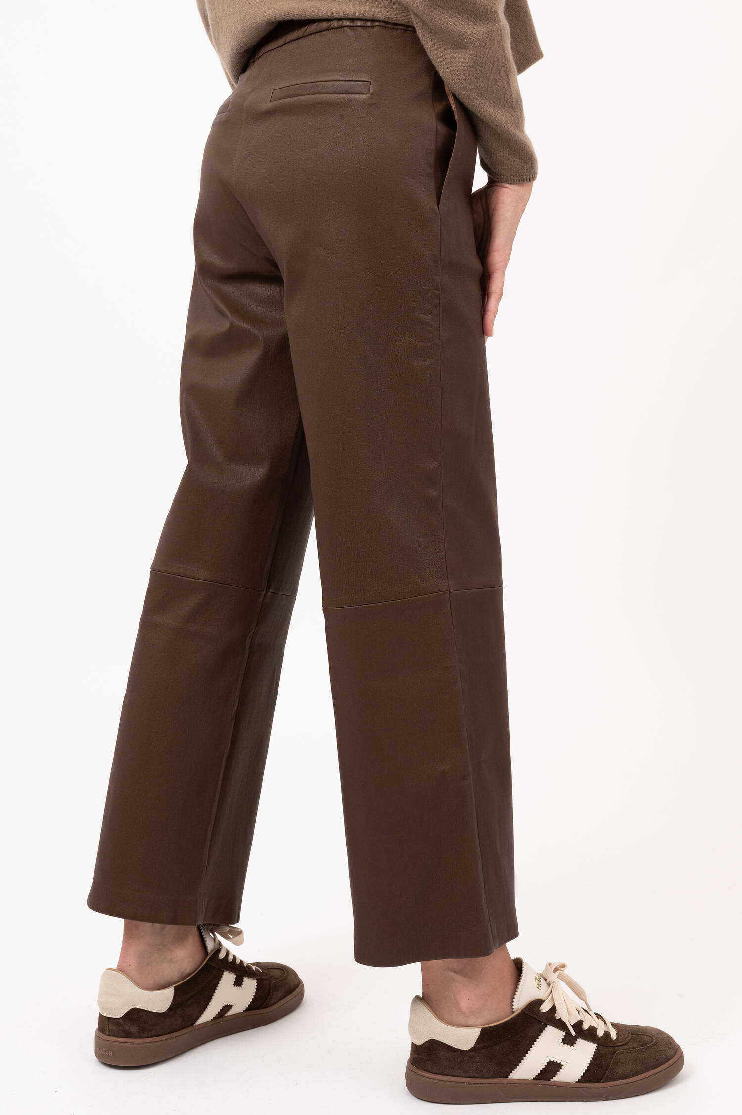 Nappa-Stretch-Lederschlupfhose CANAN in Braun