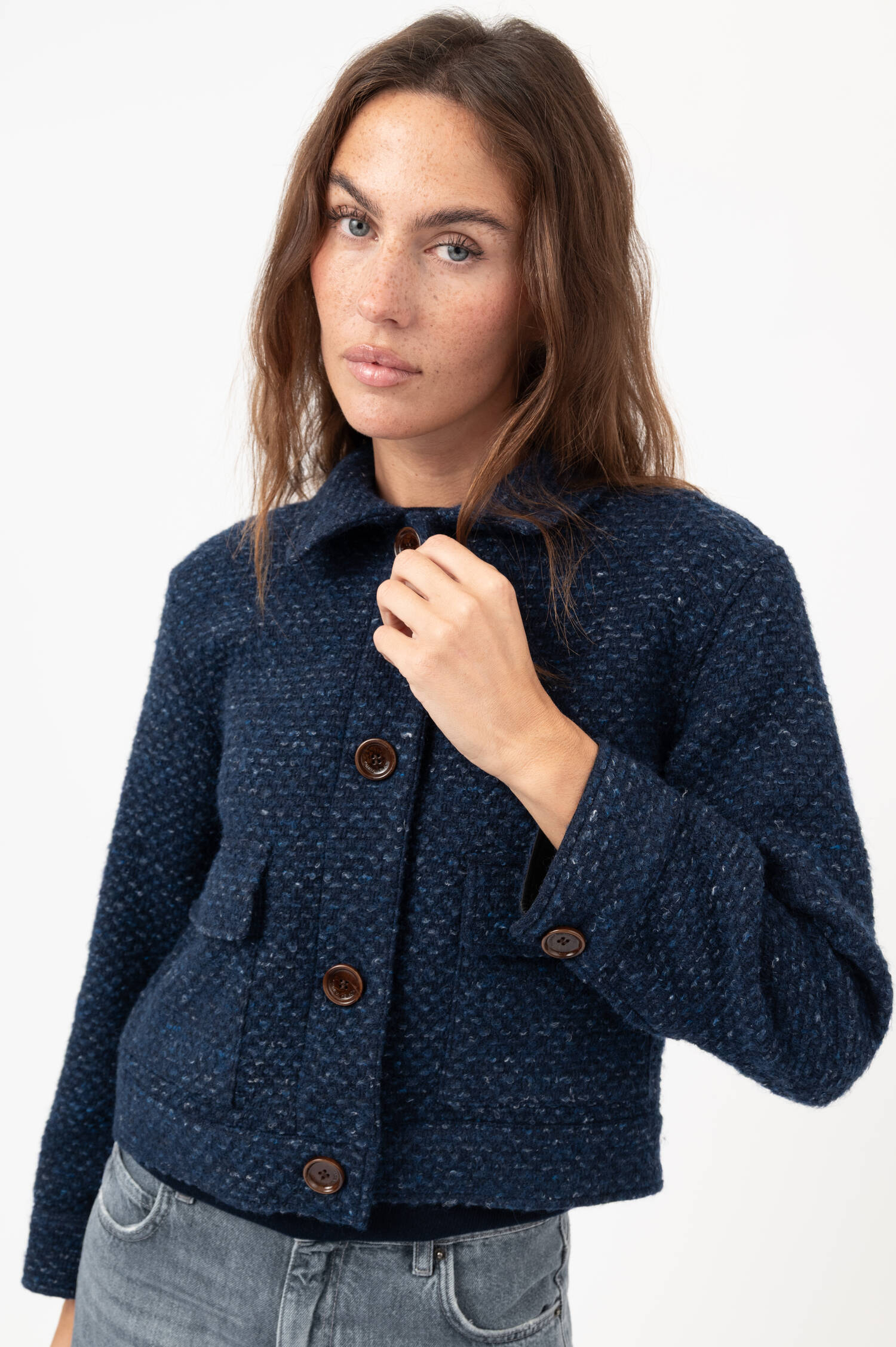 Jacke JASMINA in Navy meliert