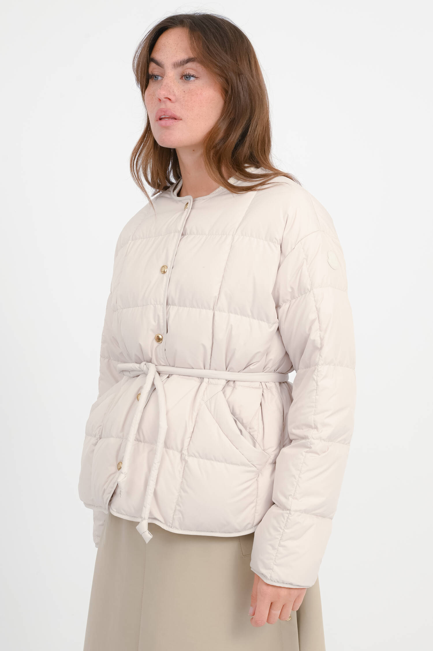 Kurze CARAMAGNE Daunenjacke in hellem Greige