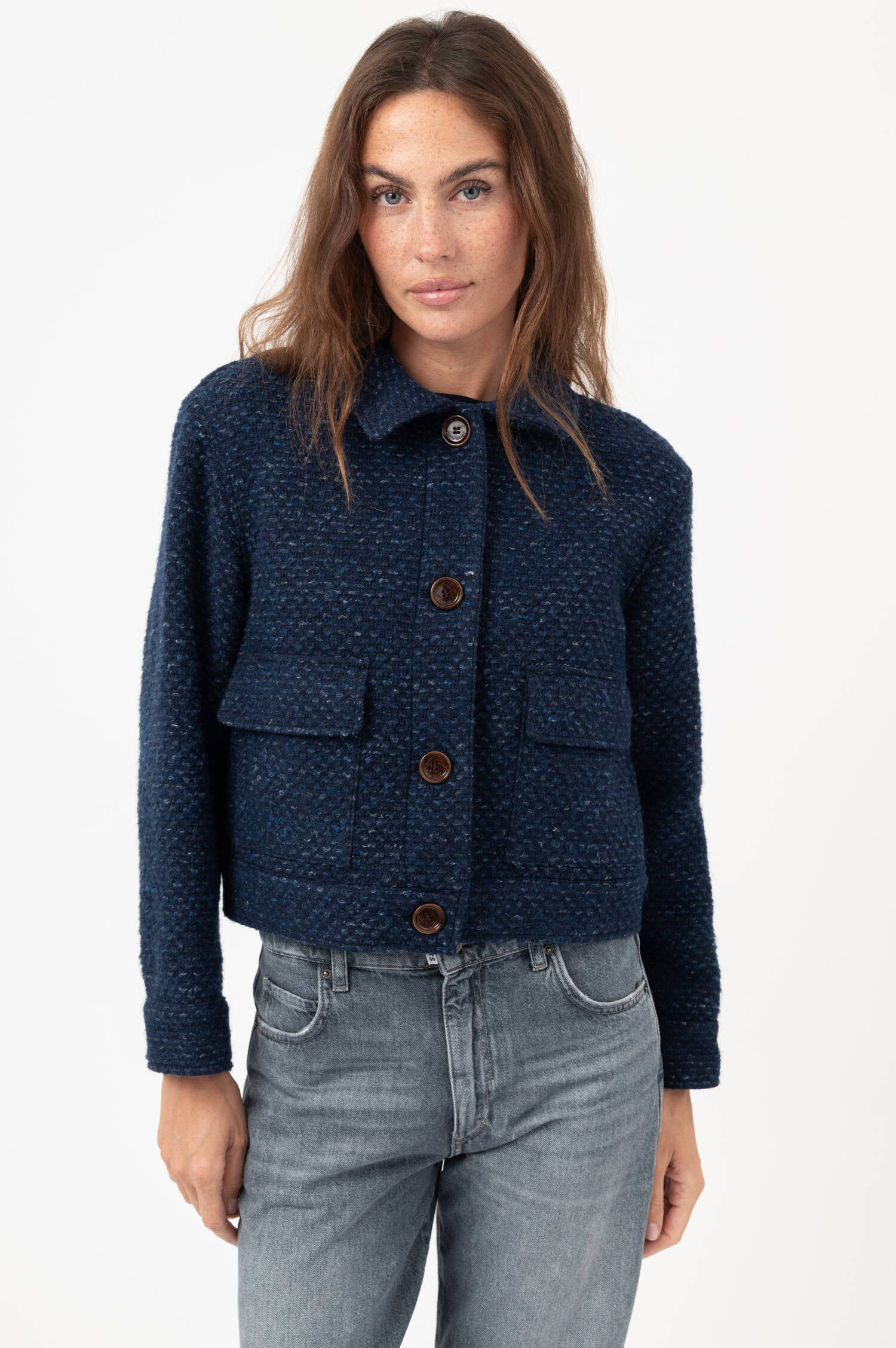 Jacke JASMINA in Navy meliert