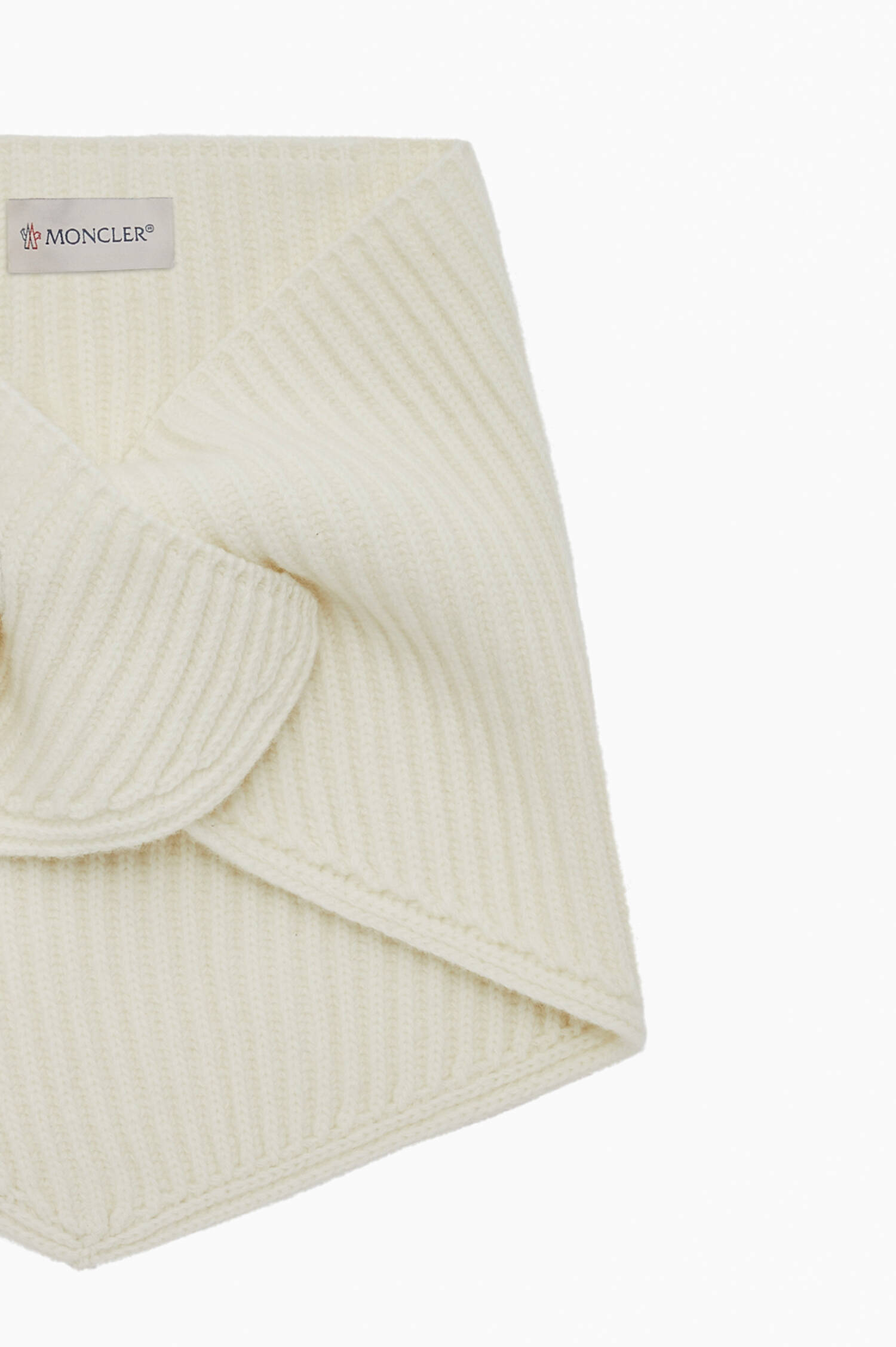 Dreieckstuch aus Woll-Cashmere-Mix in Creme