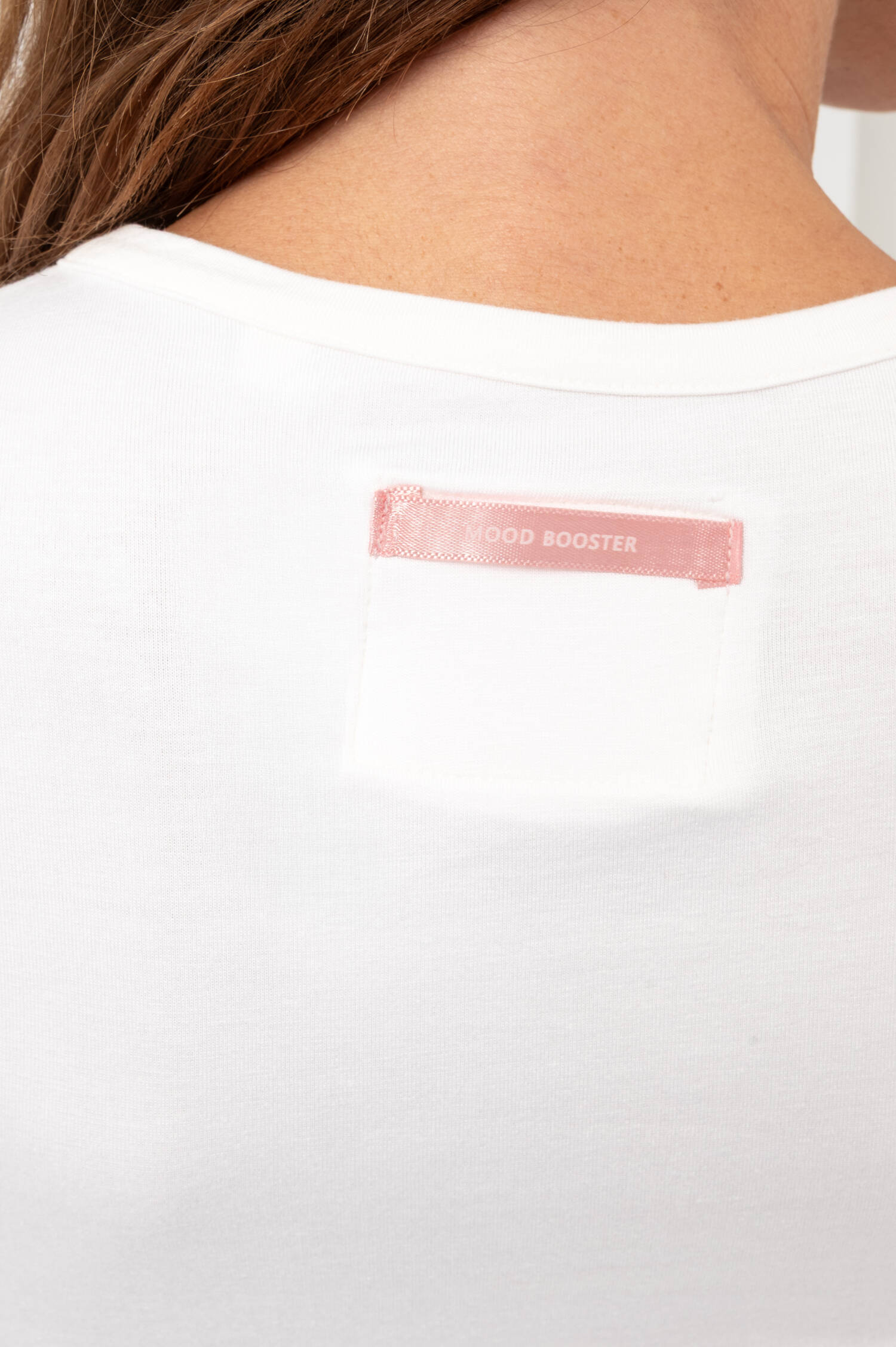 Basic Langarmshirt in Off-White