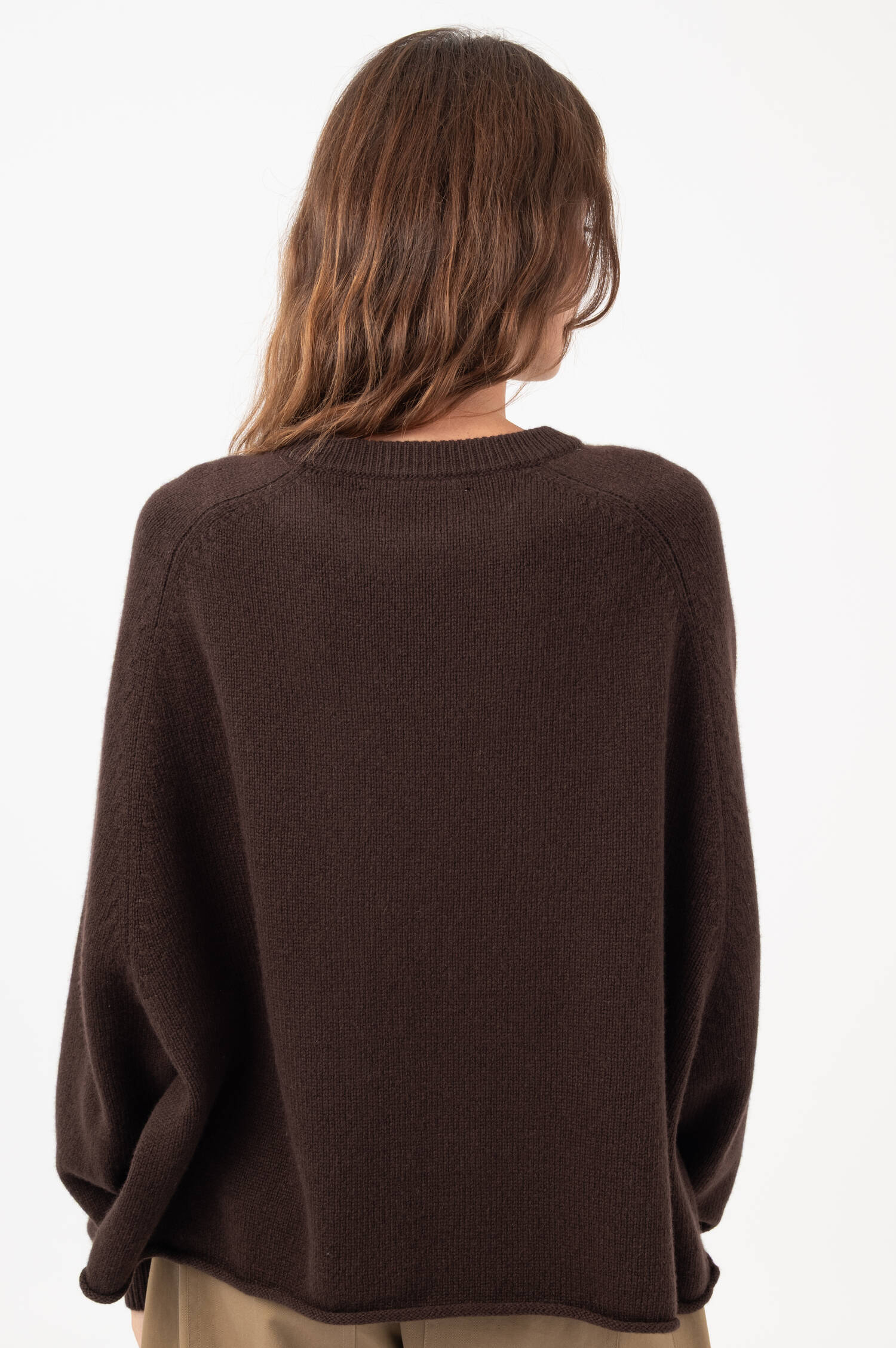 Cropped Pullover in Dunkelbraun Cropped Pullover in Dunkelbraun
