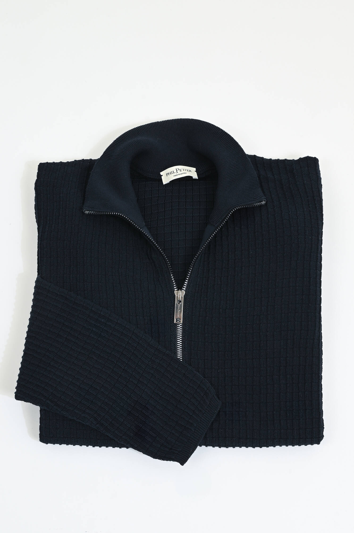 Strickjacke mit Struktur in Navy