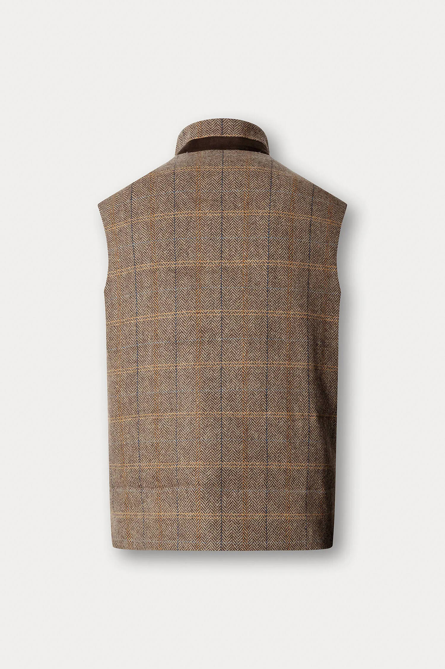 Kariertes Gilet in Braun