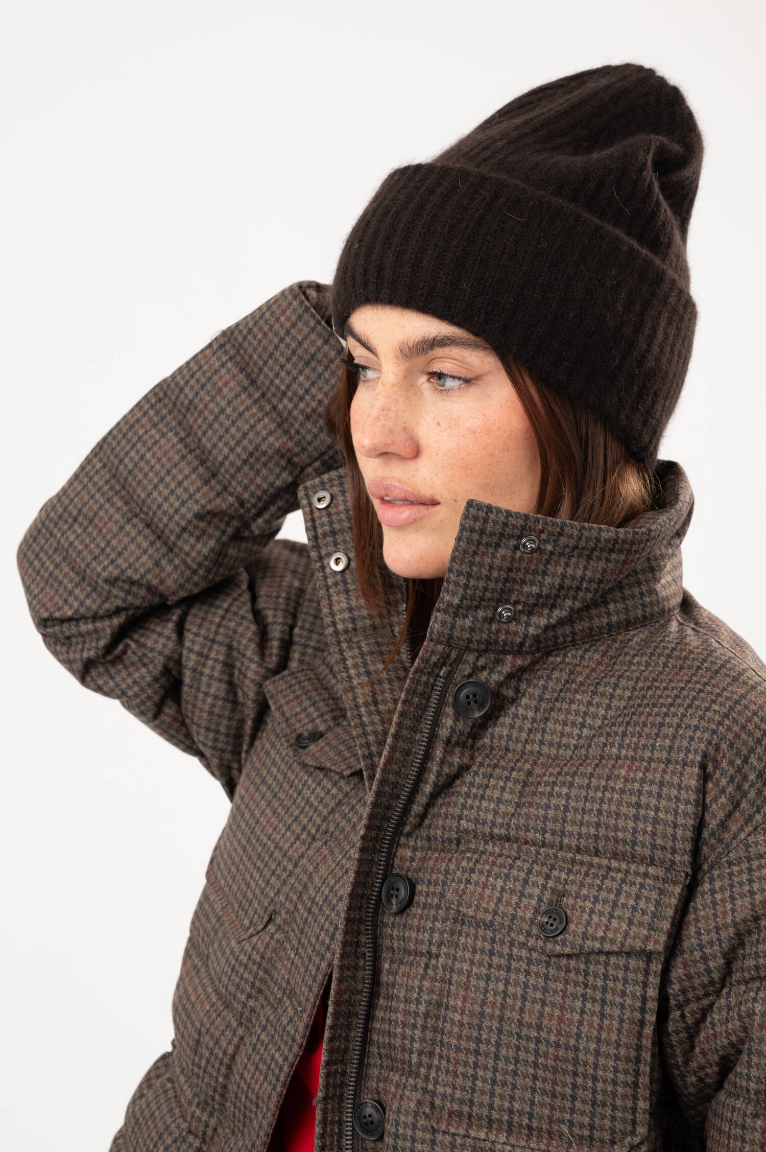 Cashmere-Beanie in Braun
