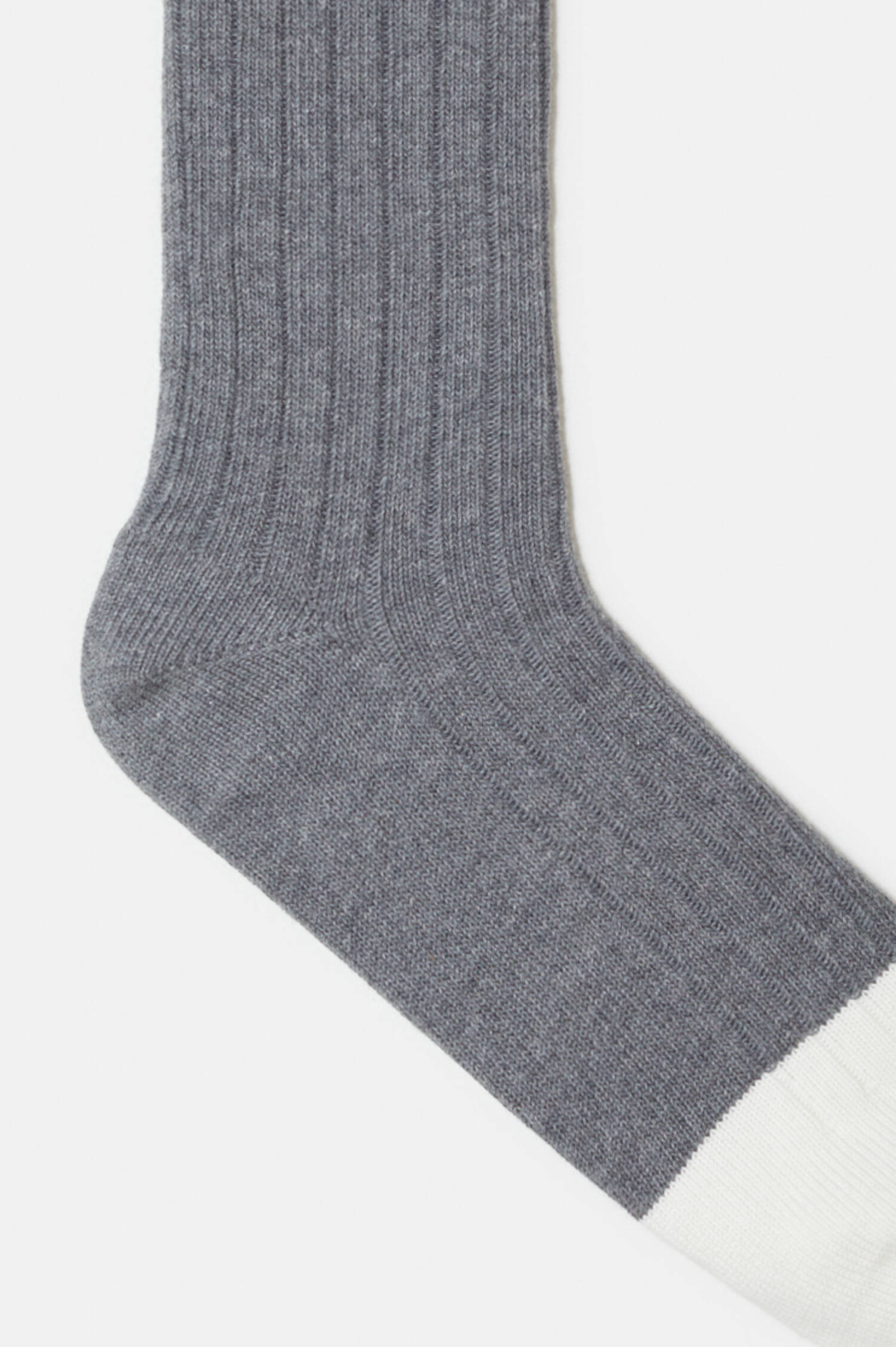 Socken aus Baumwolle in Grau/Creme