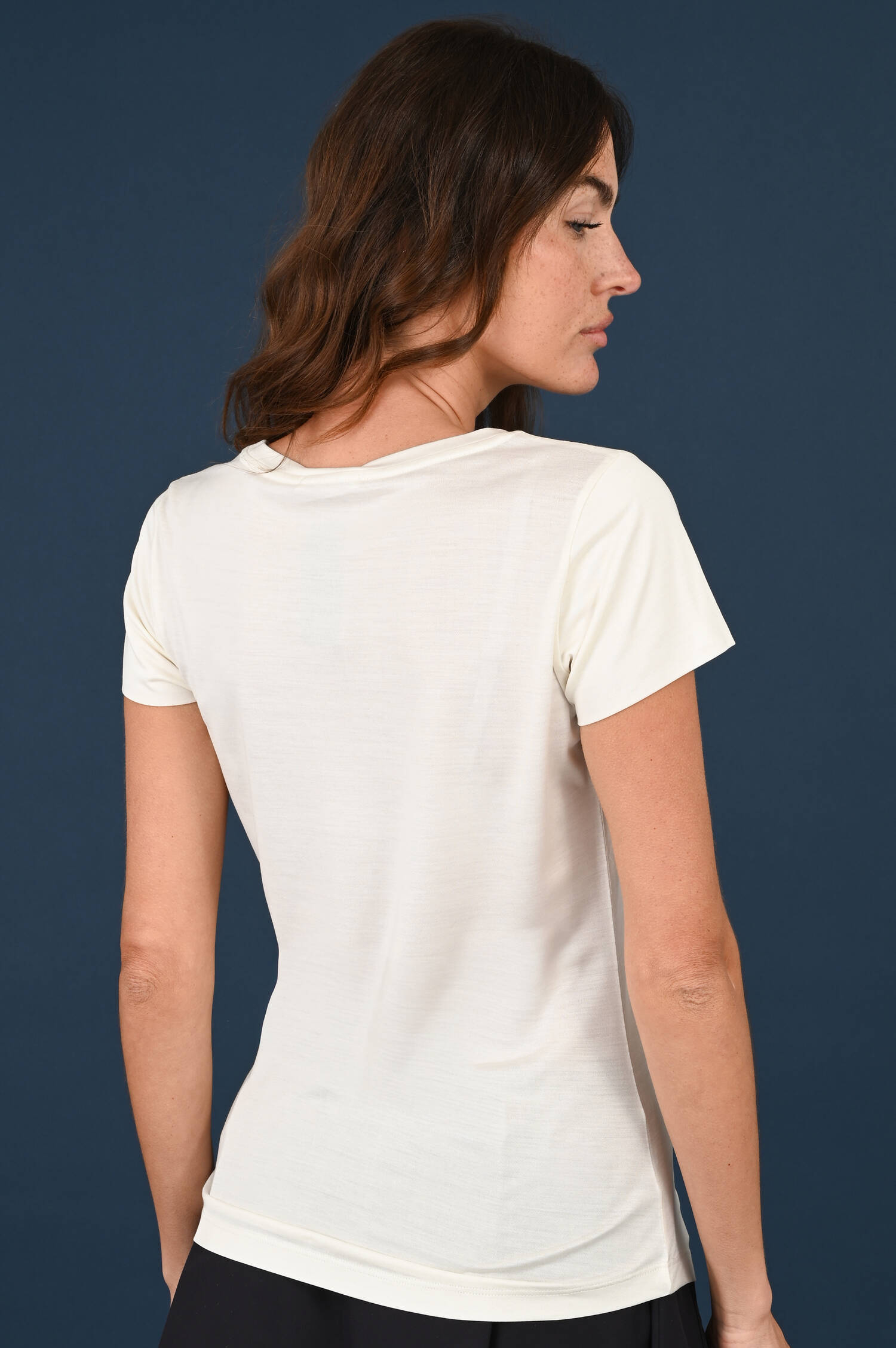 Seiden-Shirt FANNY in Bianco Seiden-Shirt FANNY in Bianco