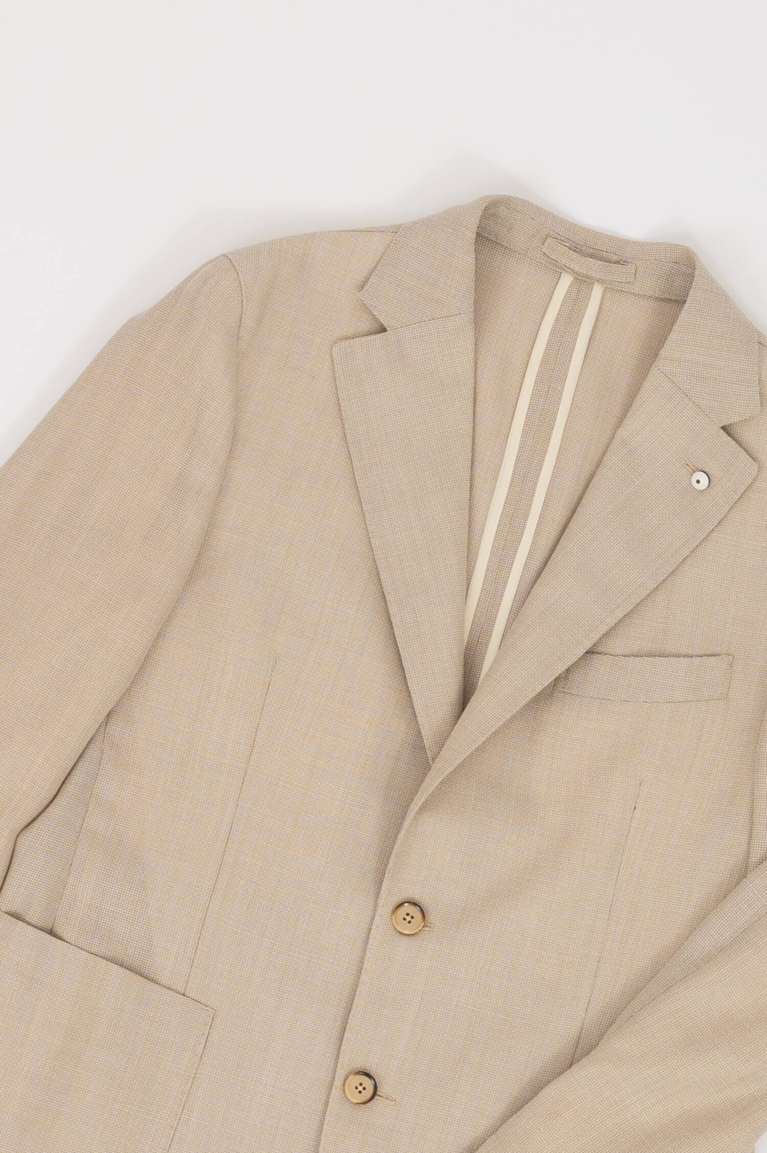 Sakko aus Baumwoll-Mix in Beige