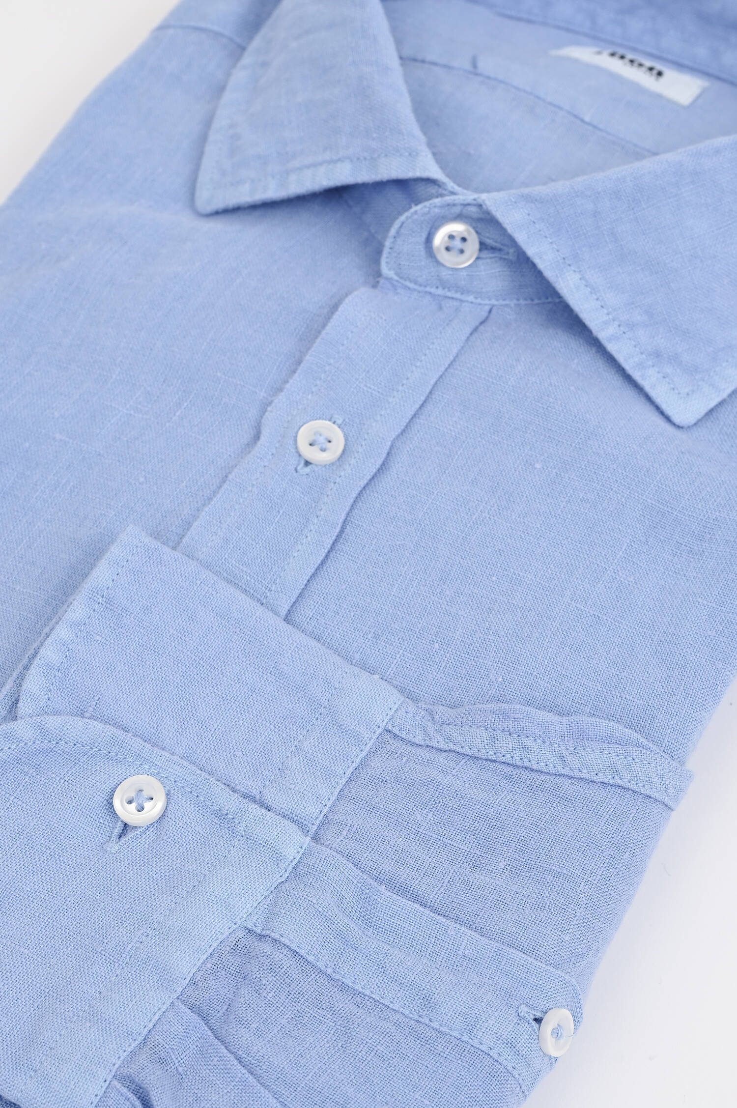 Leinenhemd in Mittelblau