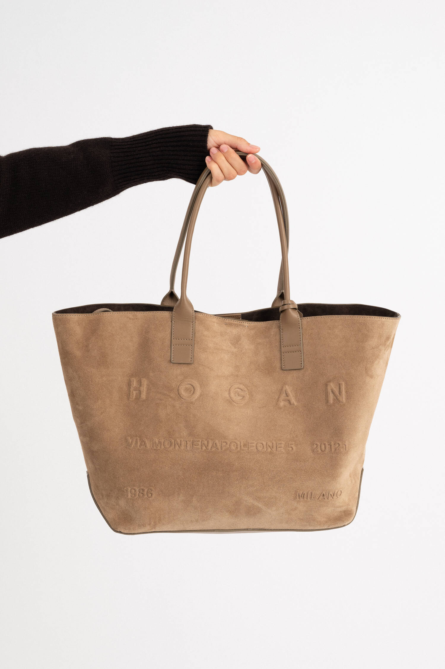 Suede Shopper in Beige Suede Shopper in Beige