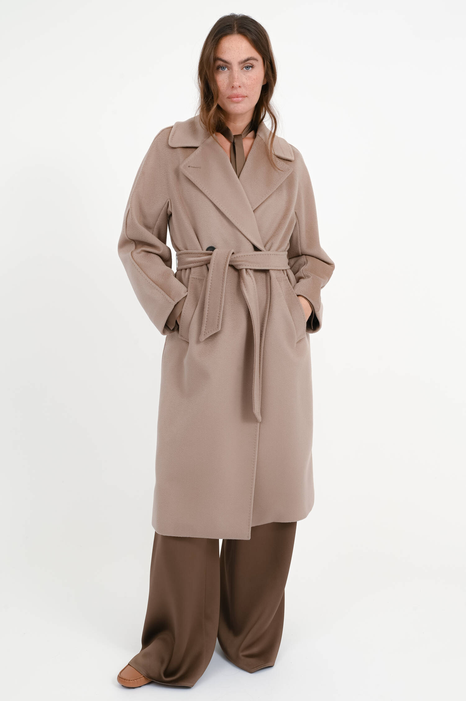 Wollmantel RESINA in Marron Glace