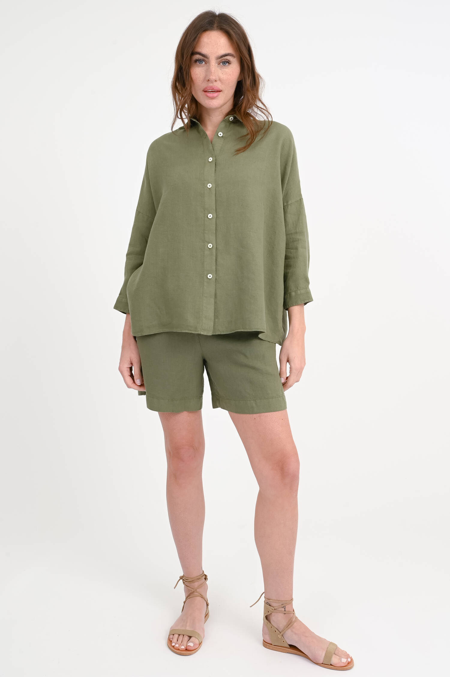 Leinenshorts SIRIO in Olive Leinenshorts SIRIO in Olive