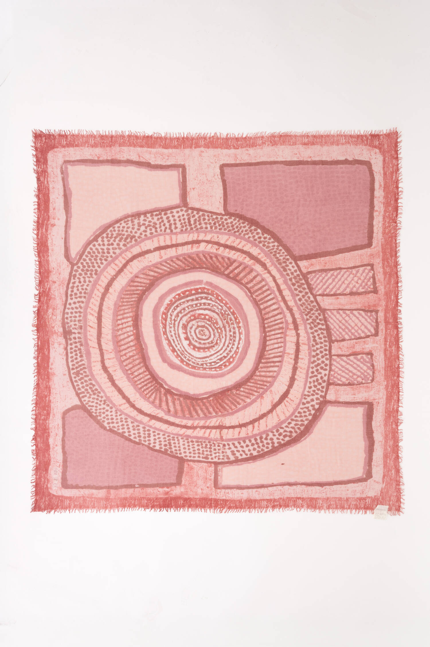Cashmere-Seiden-Tuch mit Print in Rosa Cashmere-Seiden-Tuch mit Print in Rosa