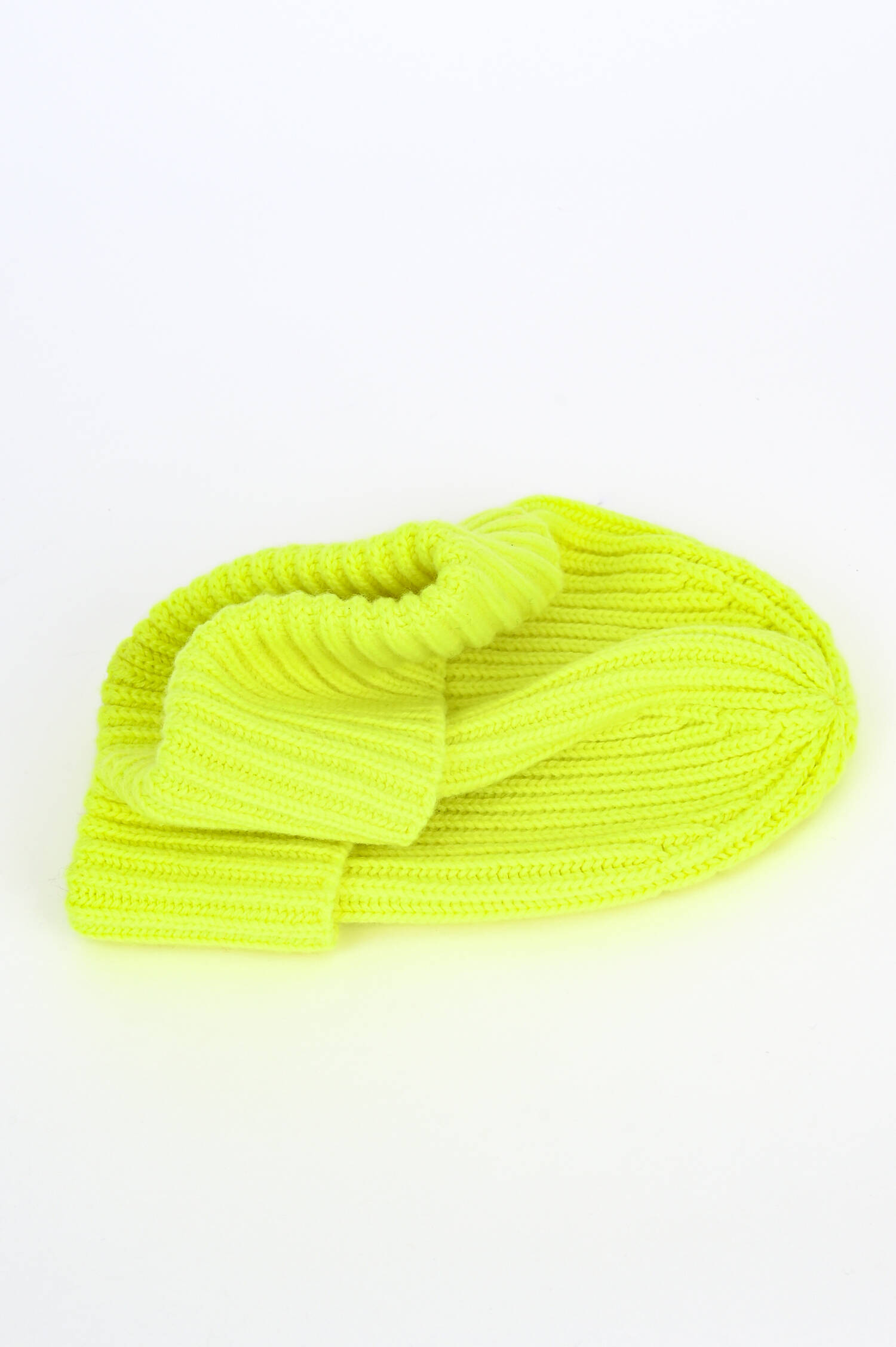 Midi-Mütze aus Cashmere in Neongelb Midi-Mütze aus Cashmere in Neongelb