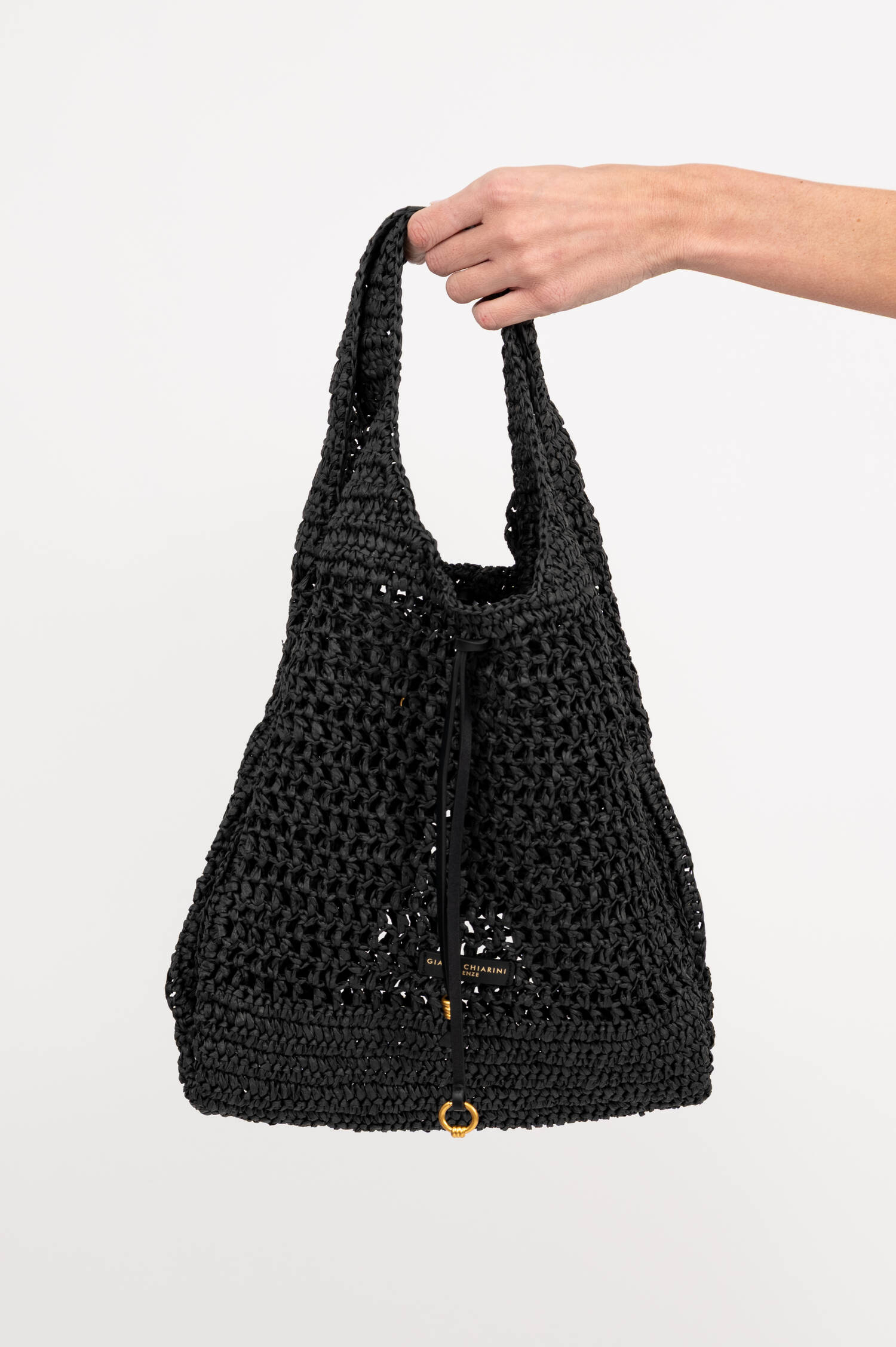 Hobo Bag NEFELI in Neroschwarz