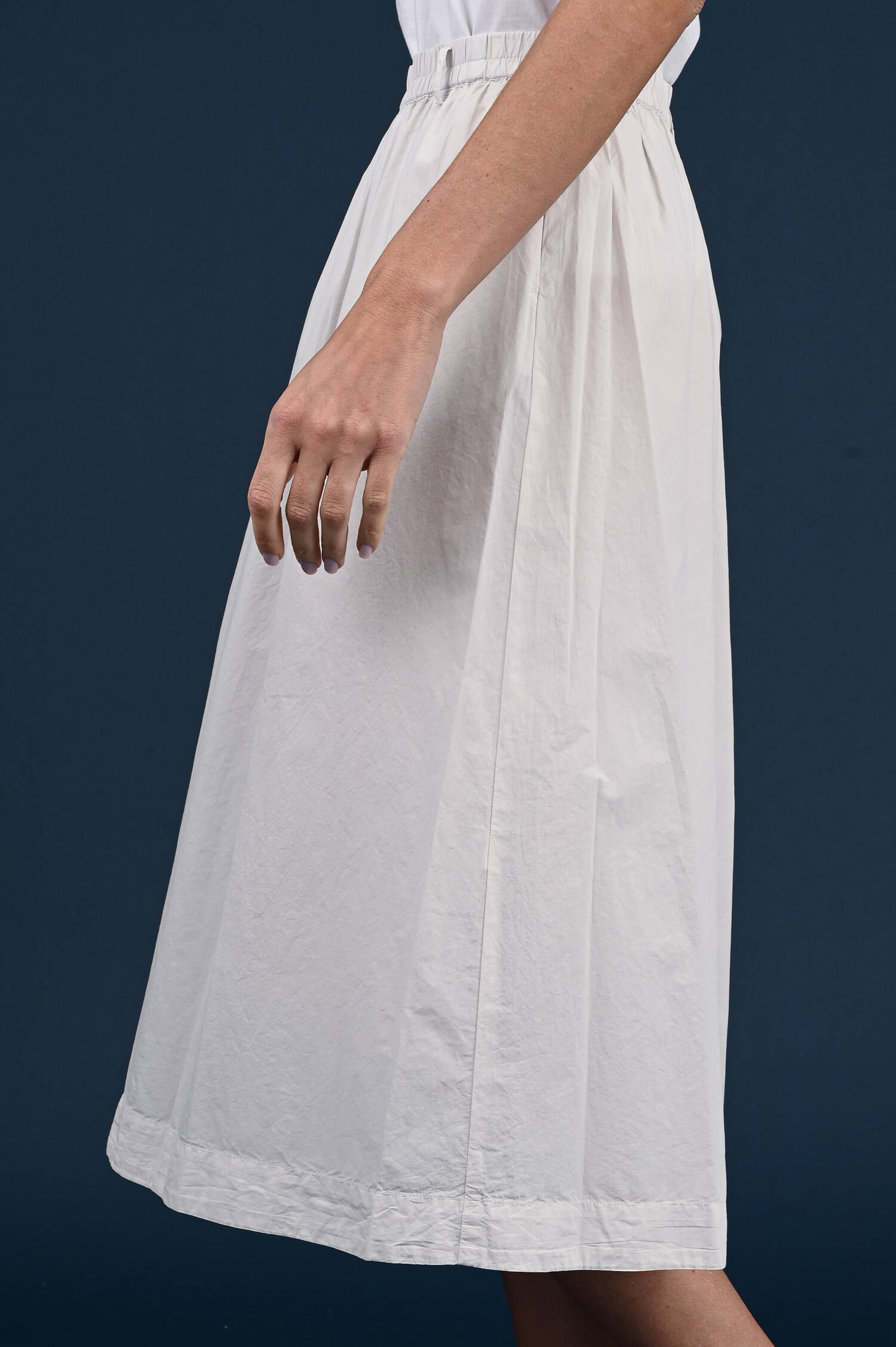 Baumwoll-Midirock in Stonebeige Baumwoll-Midirock in Stonebeige