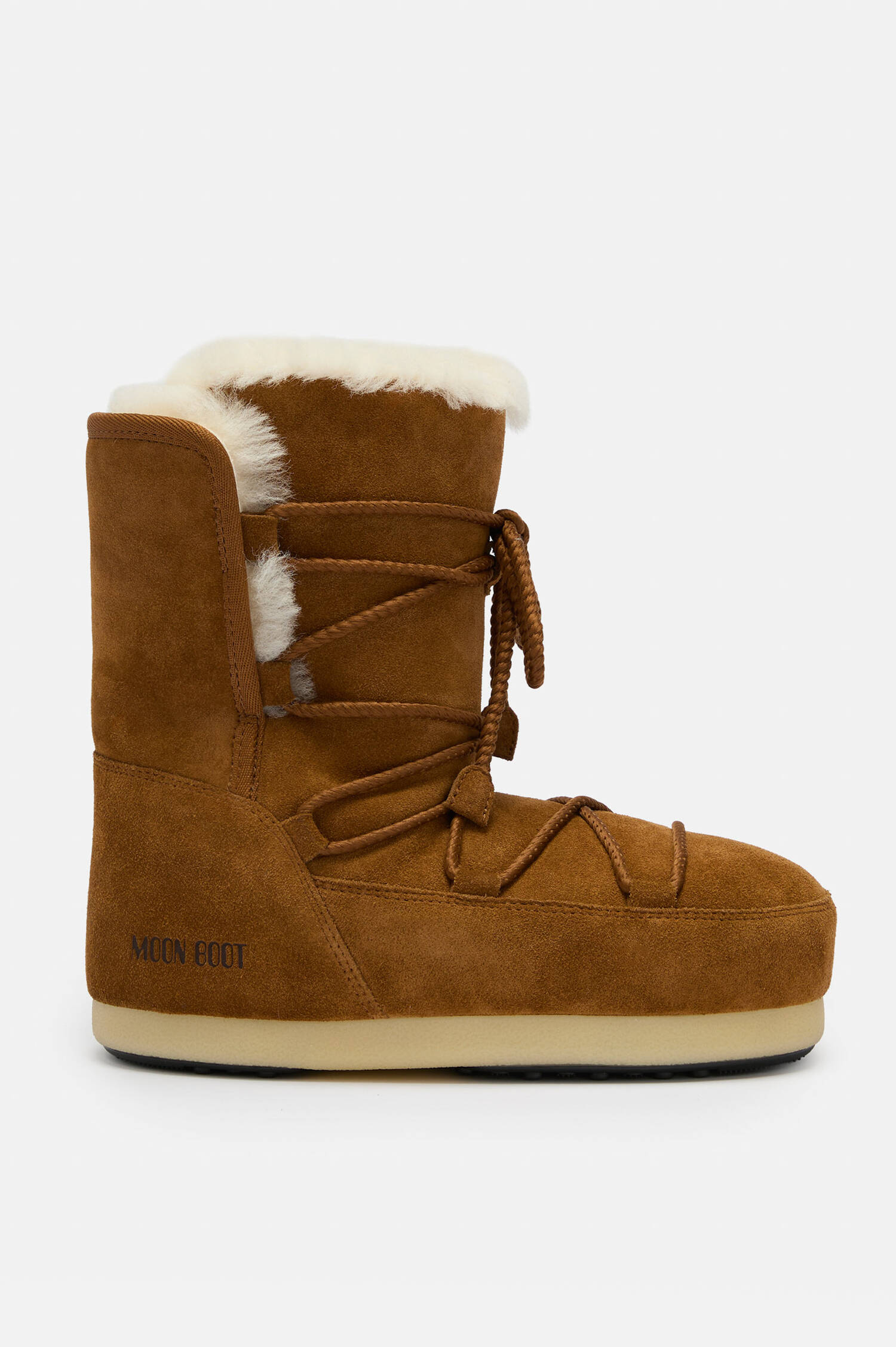 Veloursleder-Stiefel EVX in Braun
