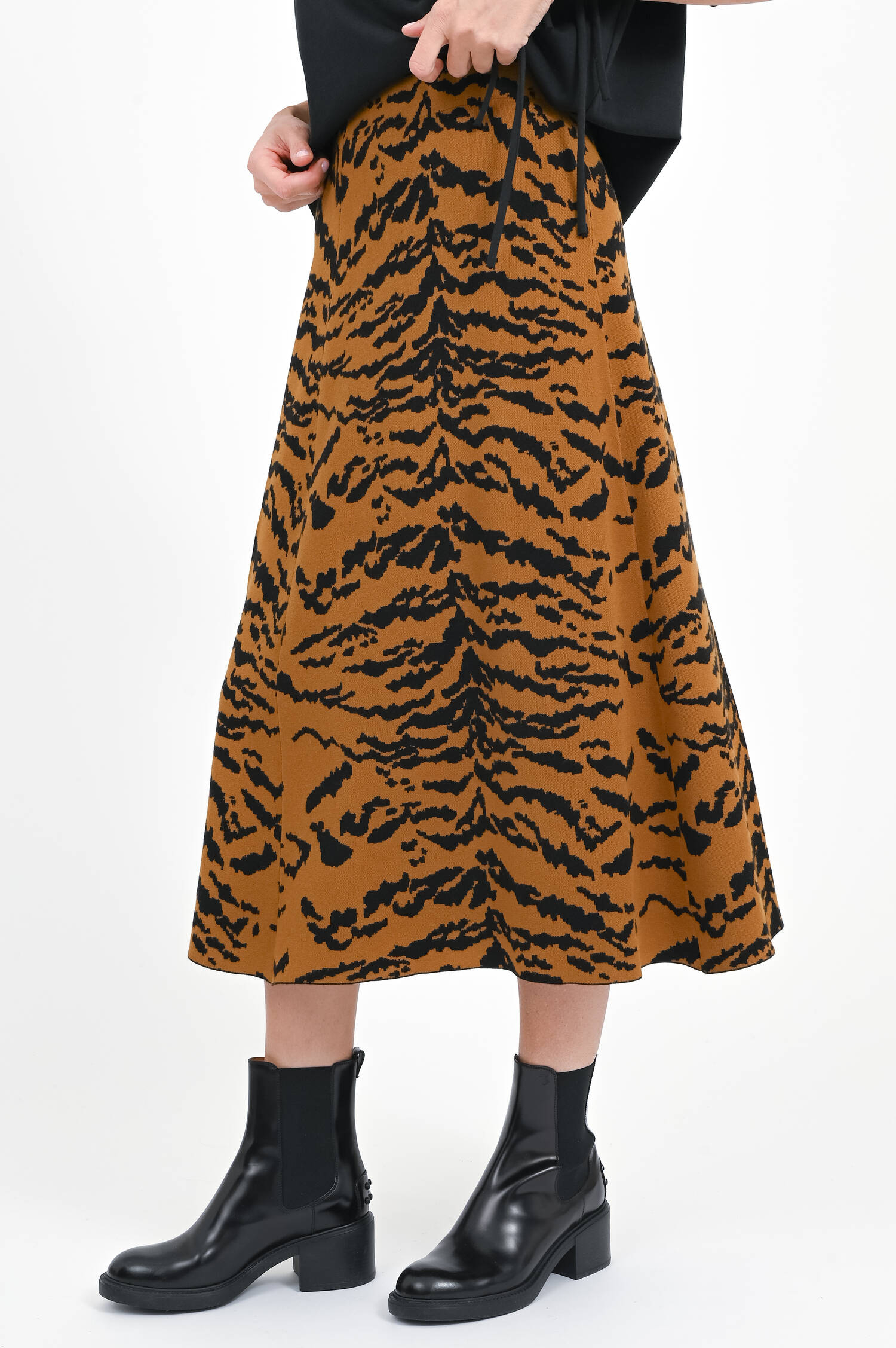 Rock mit Animal-Print in Cinnamon