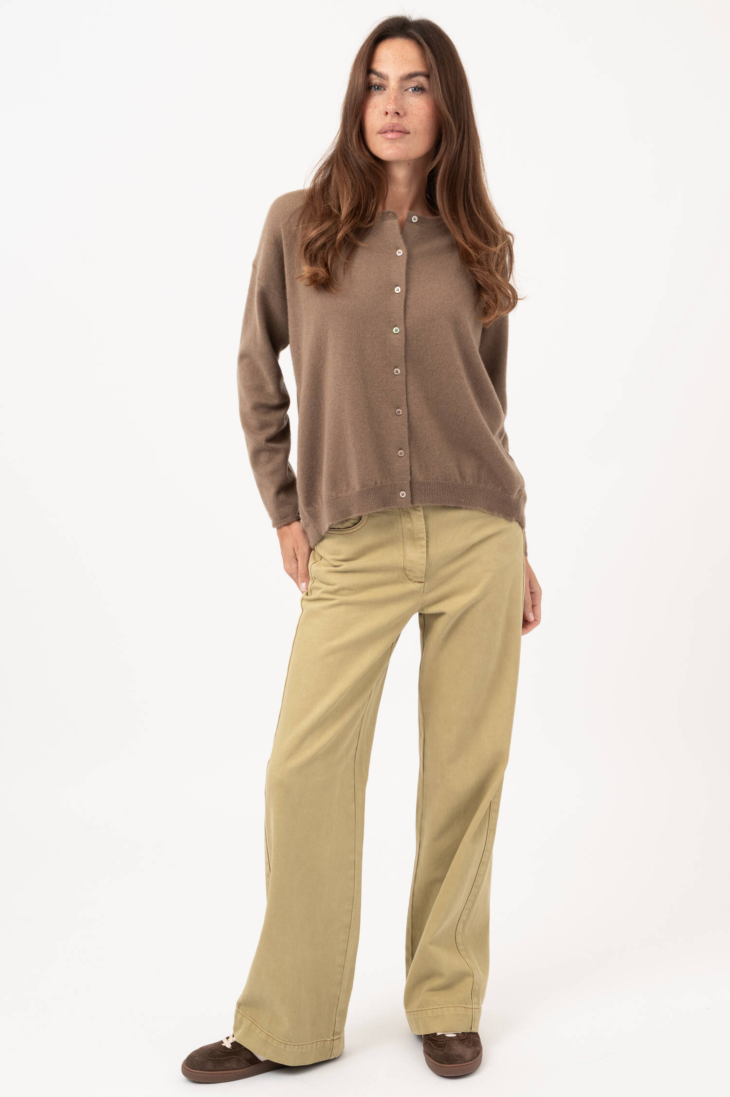 Cashmere-Cardigan in Braun Cashmere-Cardigan in Braun